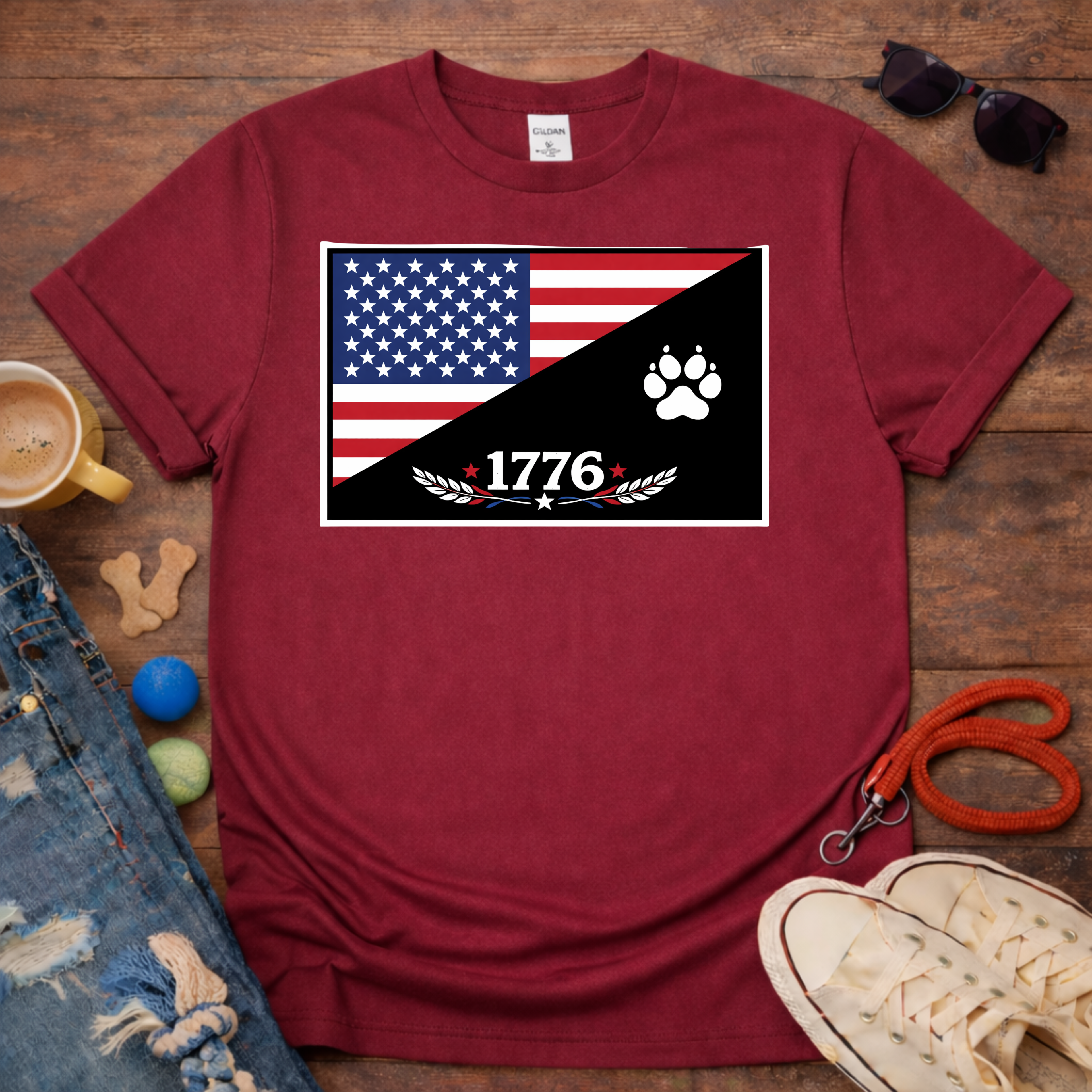 1776 & Paw T-Shirt