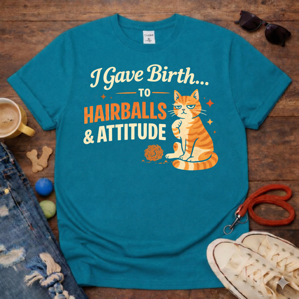 Hairball & Attitude  T-Shirt