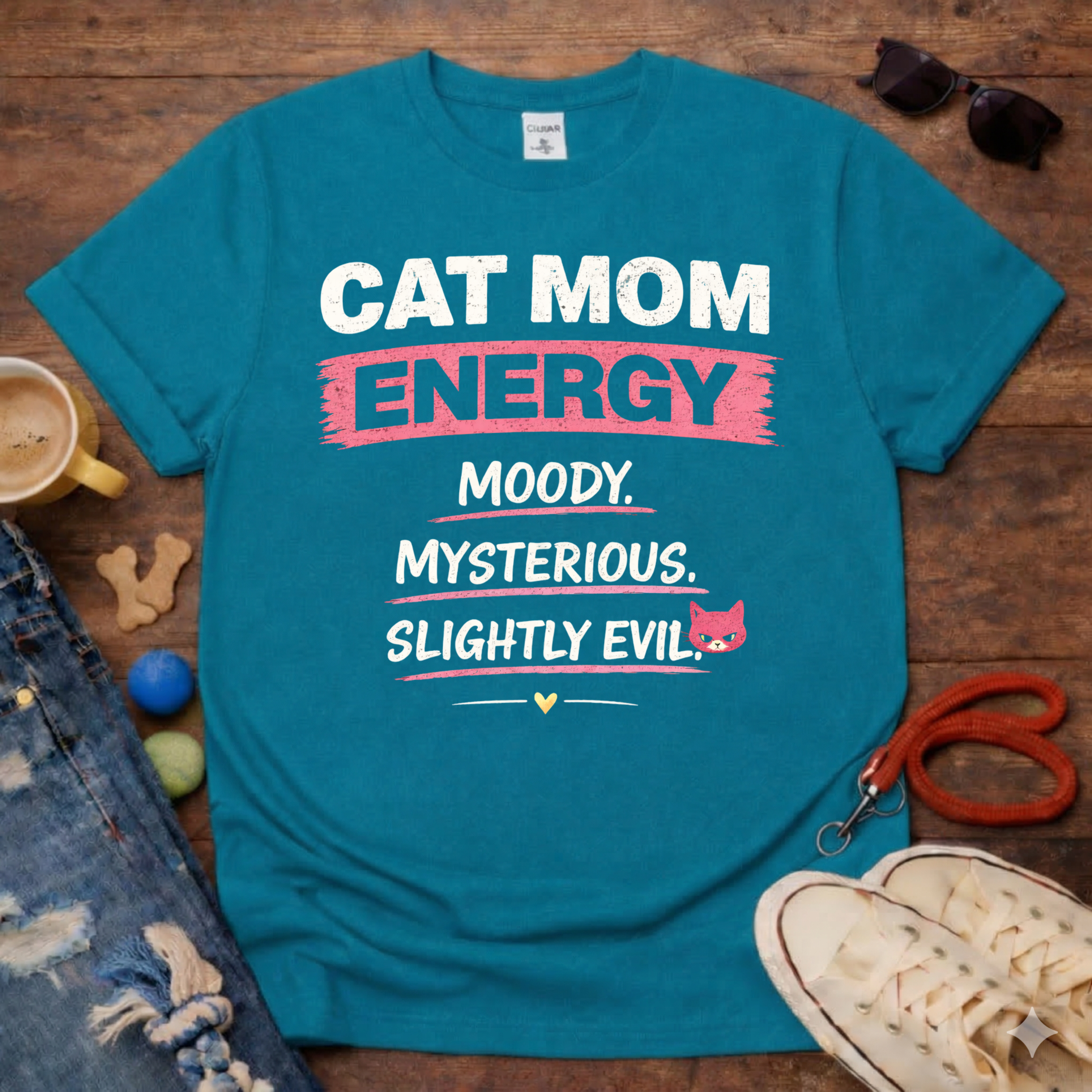 Cat Mom Energy T-Shirt