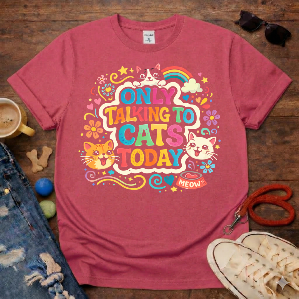Only talking to cats T-Shirt