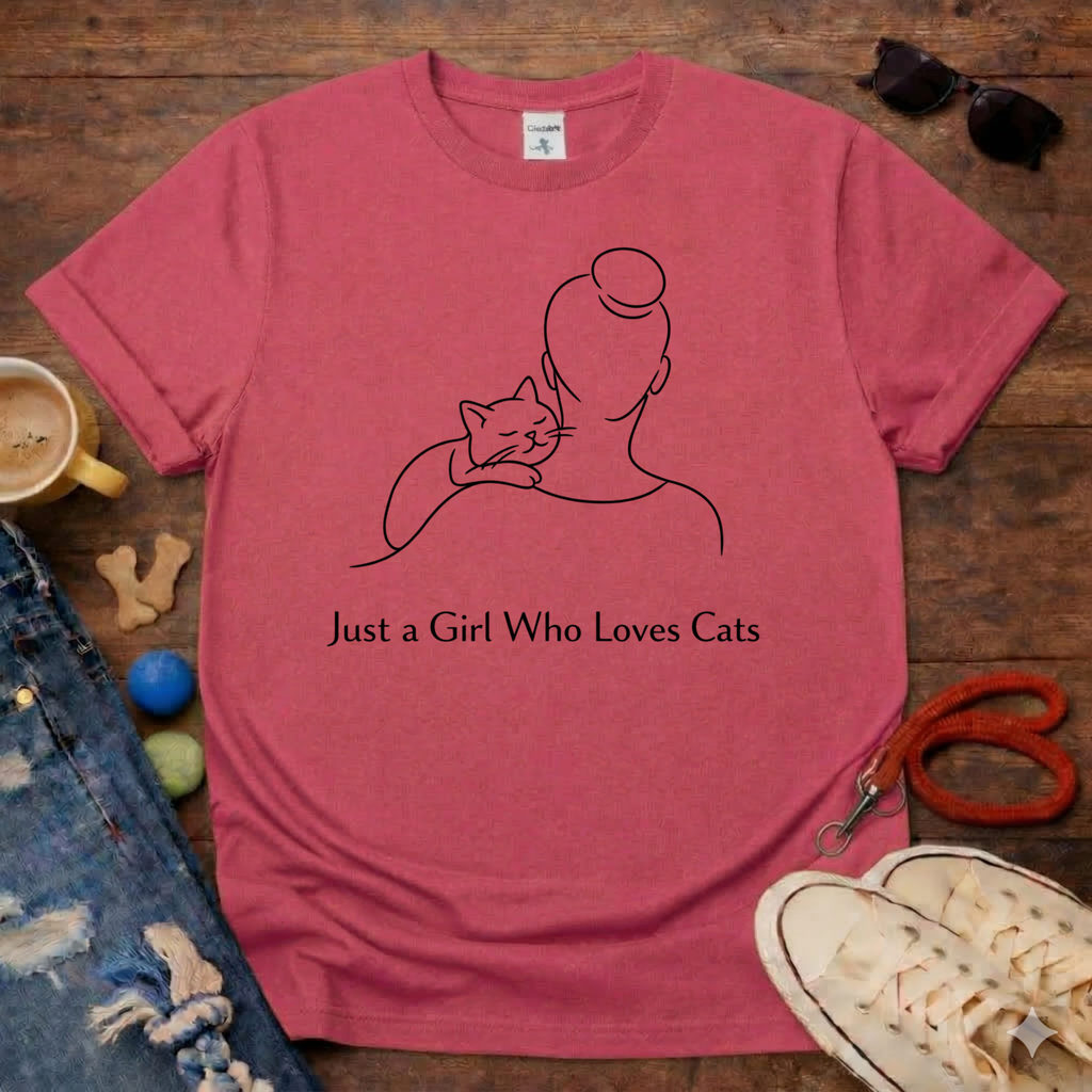 Girl who loves cats T-Shirt