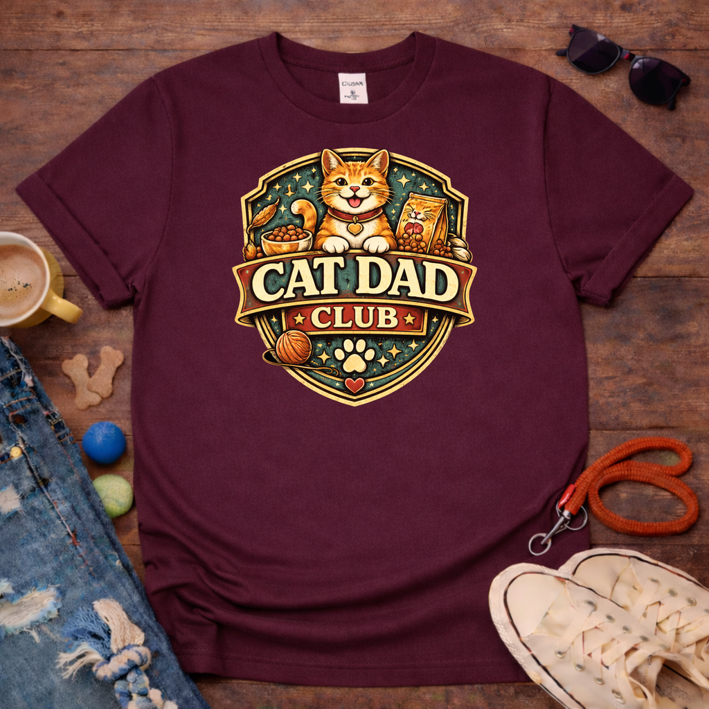 Cat Dad Club T-Shirt