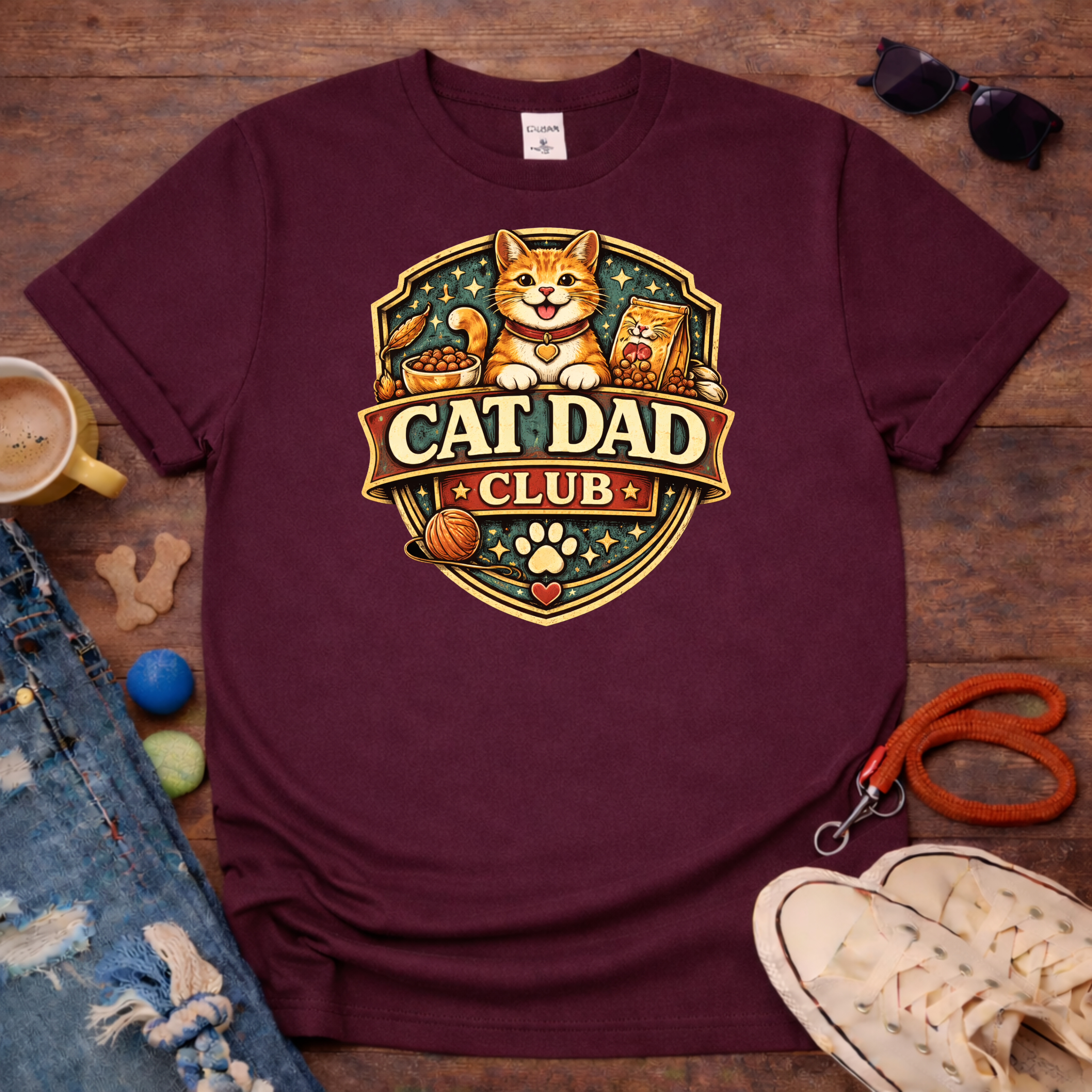 Cat Dad Club T-Shirt