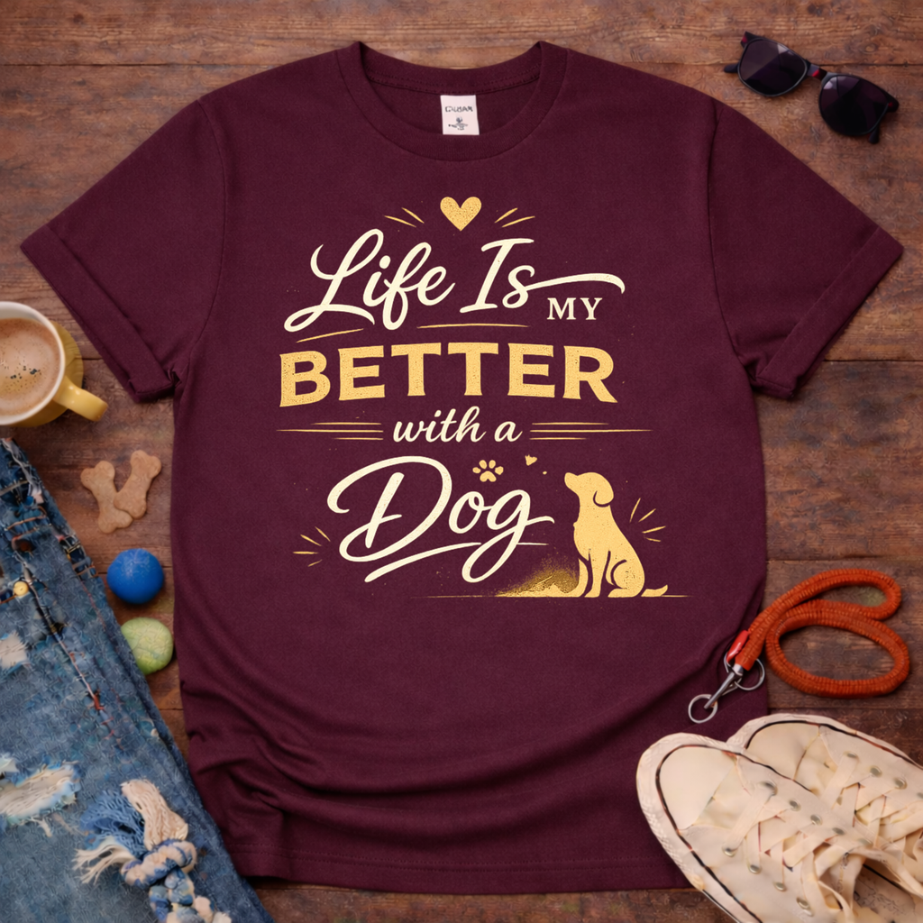 Better with Dog T-Shirt
