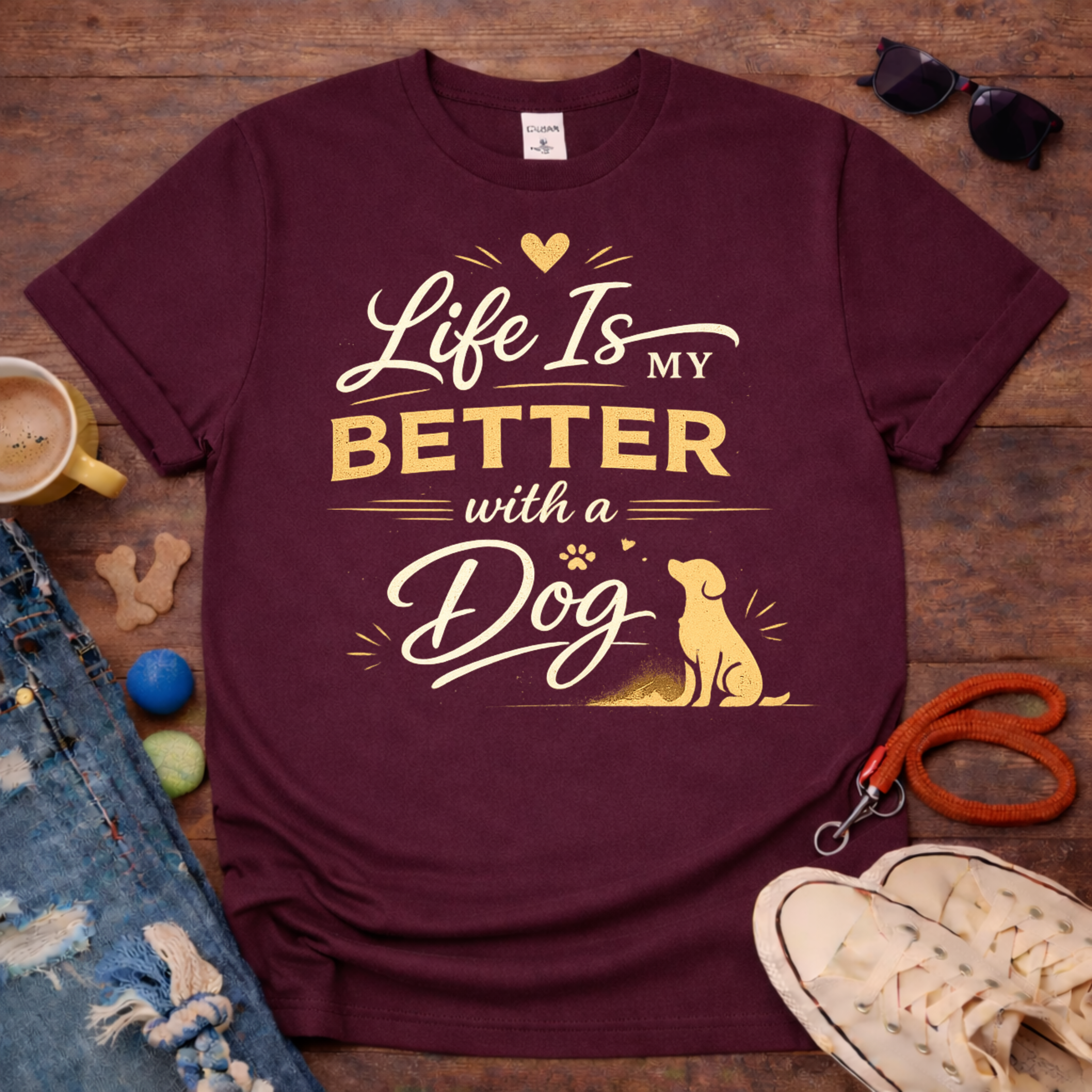 Better with Dog T-Shirt