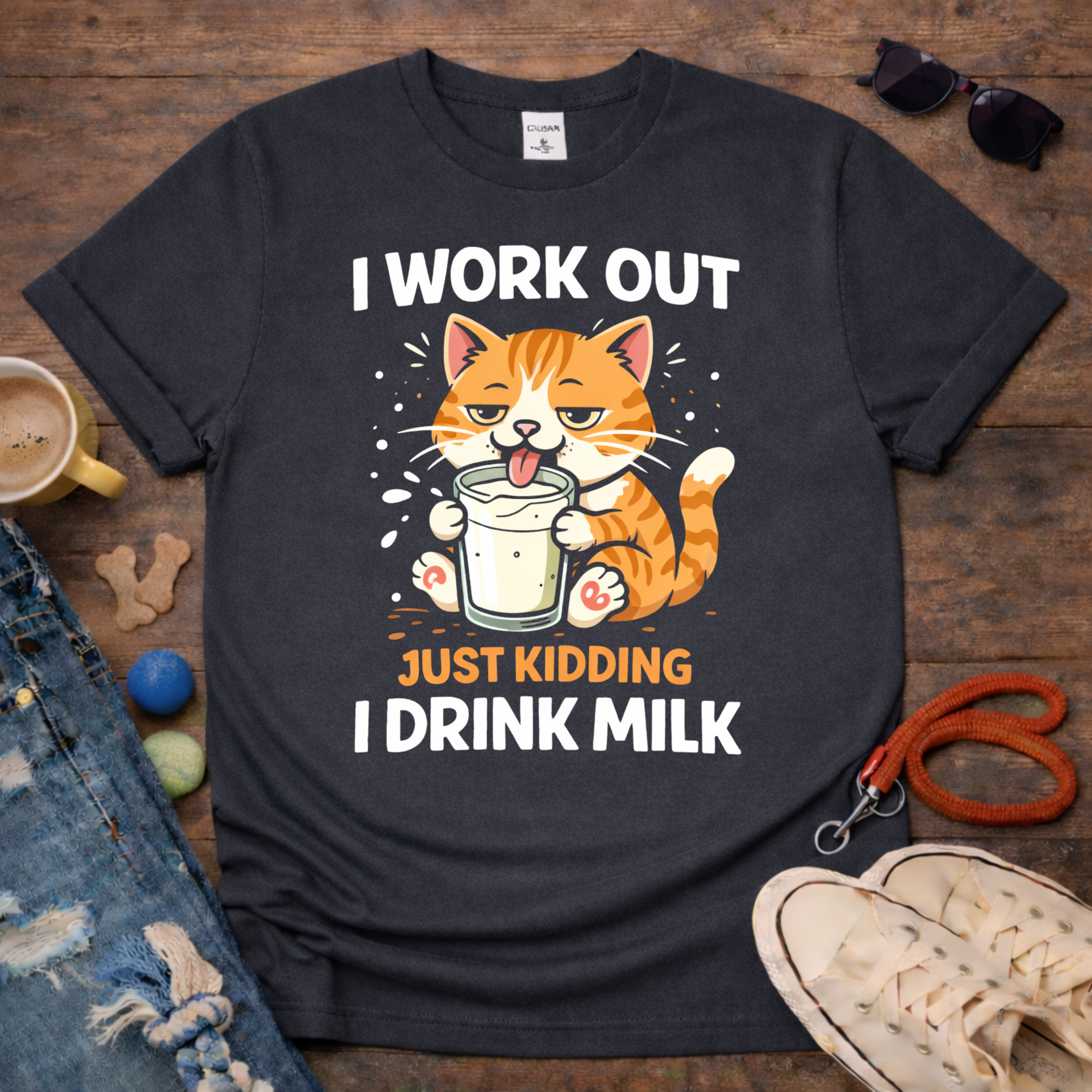 Cat drinking milk T-Shirt