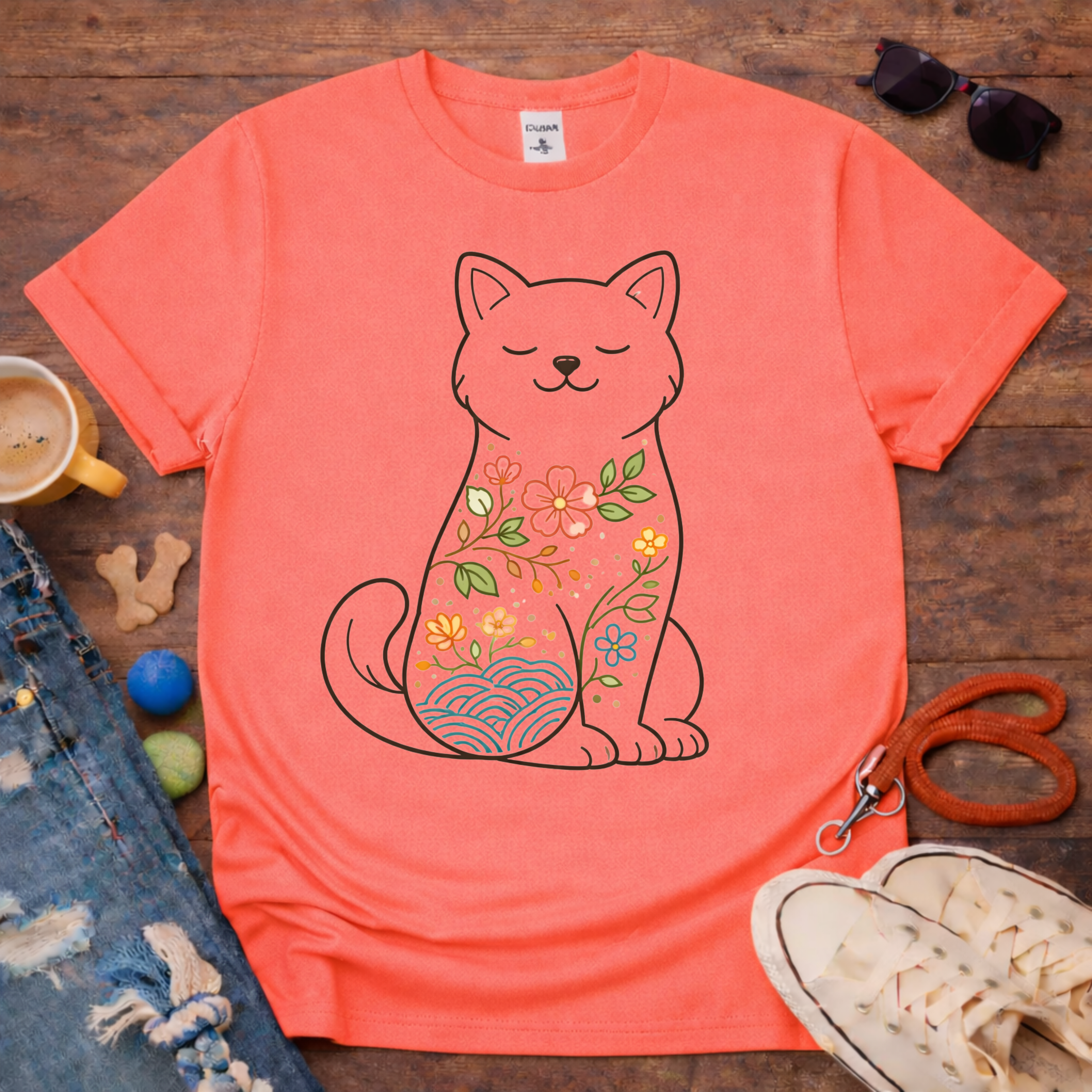 Floral Dog T-Shirt