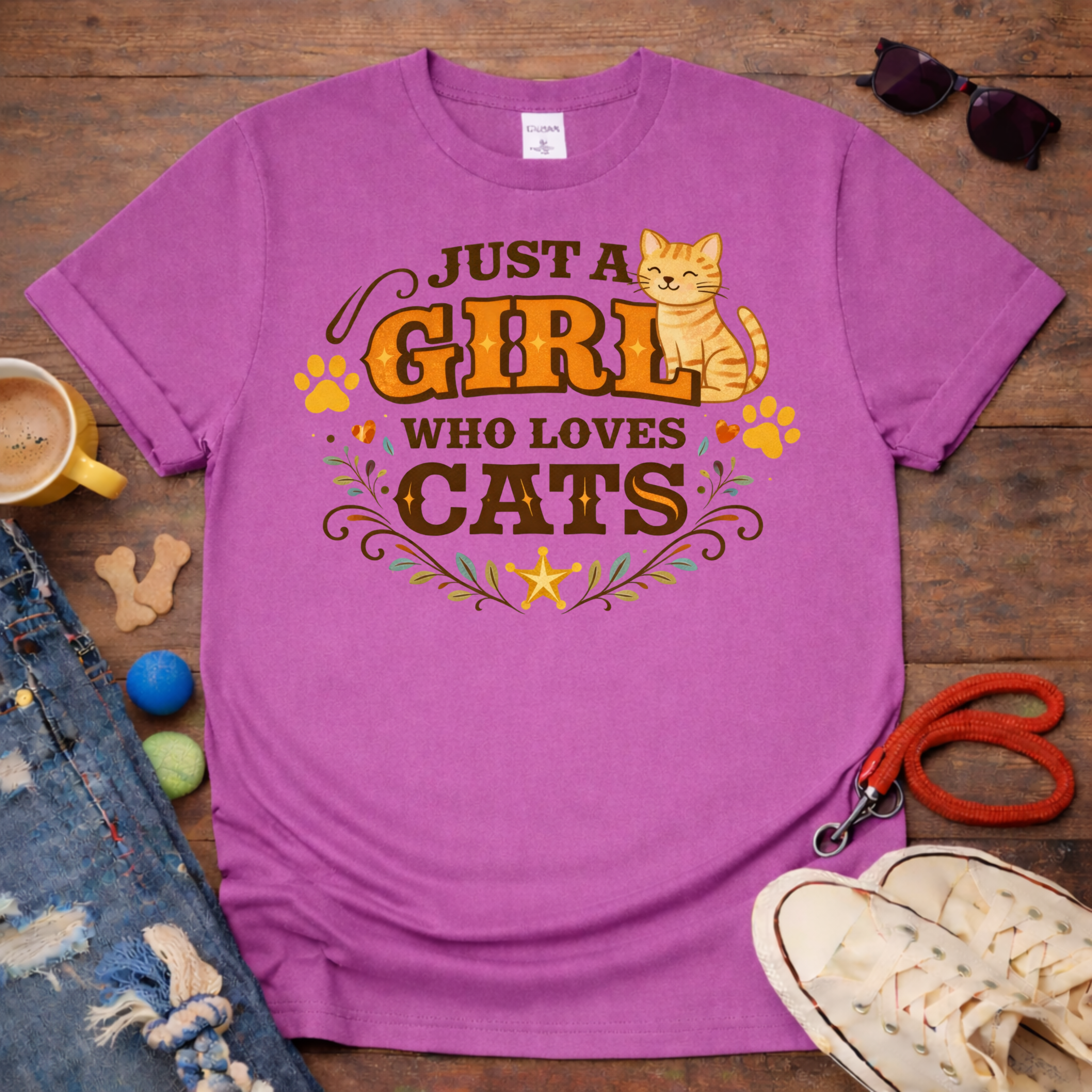 Girls Who Loves Cats II T-Shirt