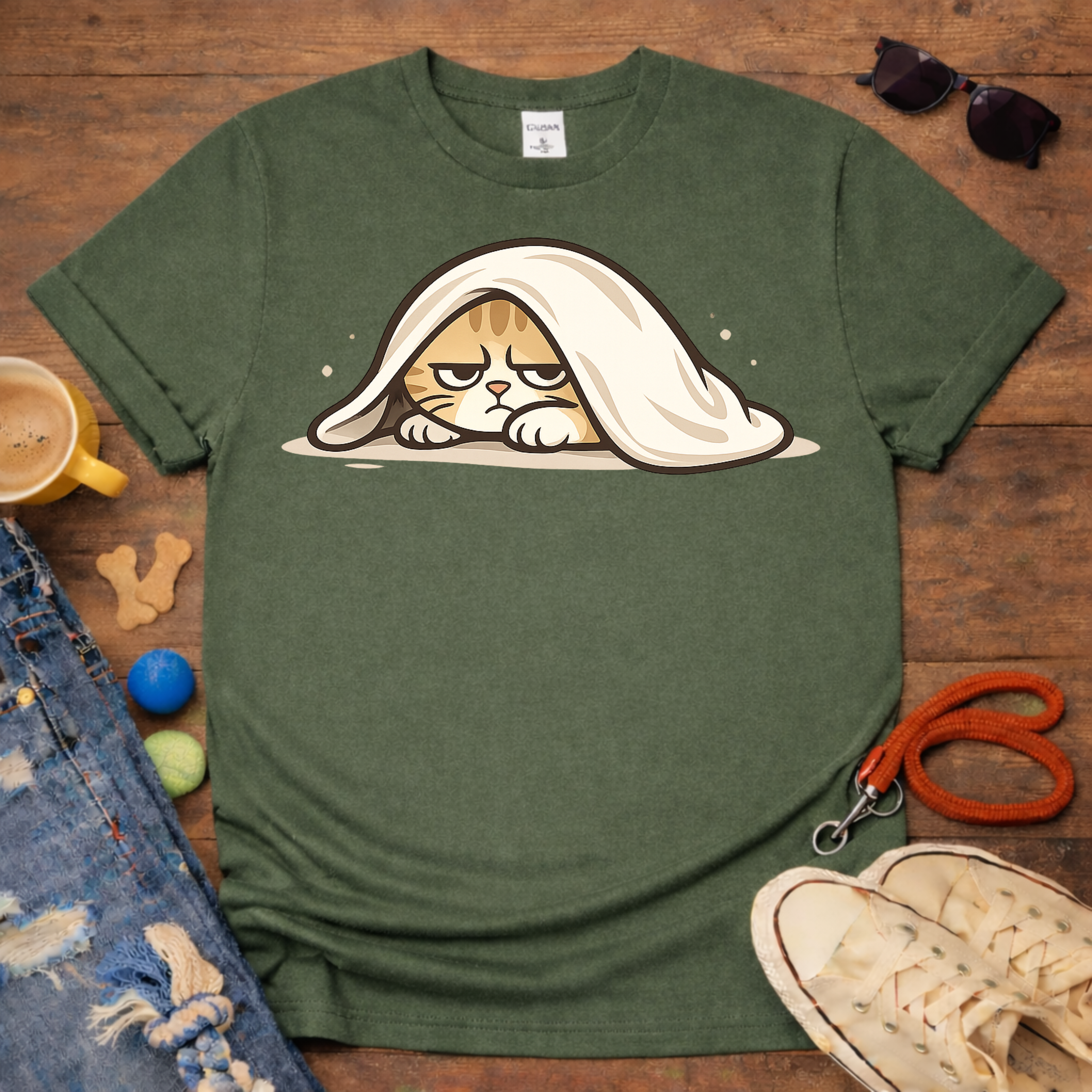 Cat under blanket T-Shirt