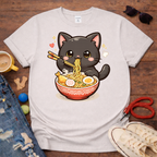 Cute Cat eating noodles T-Shirt