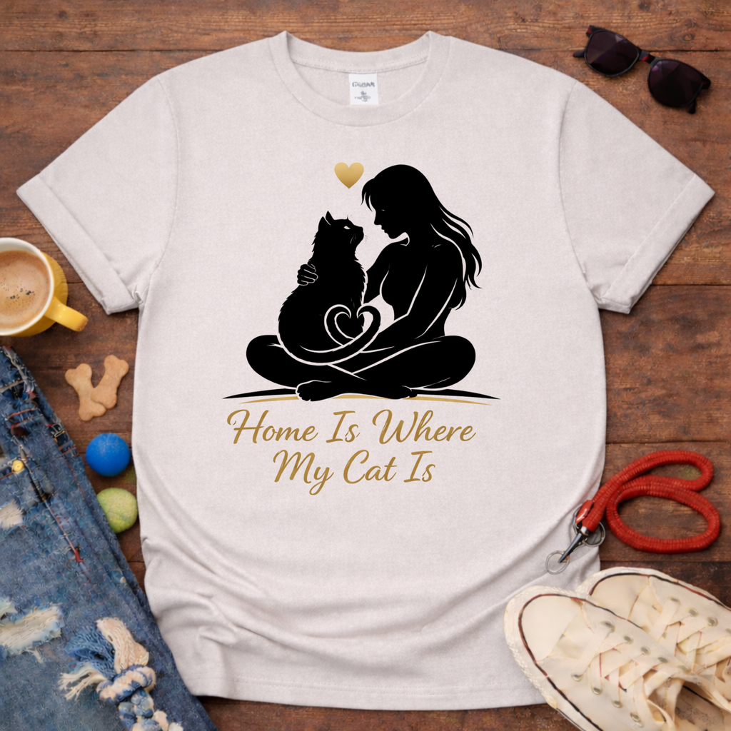 Home is Where My Cat is T-Shirt