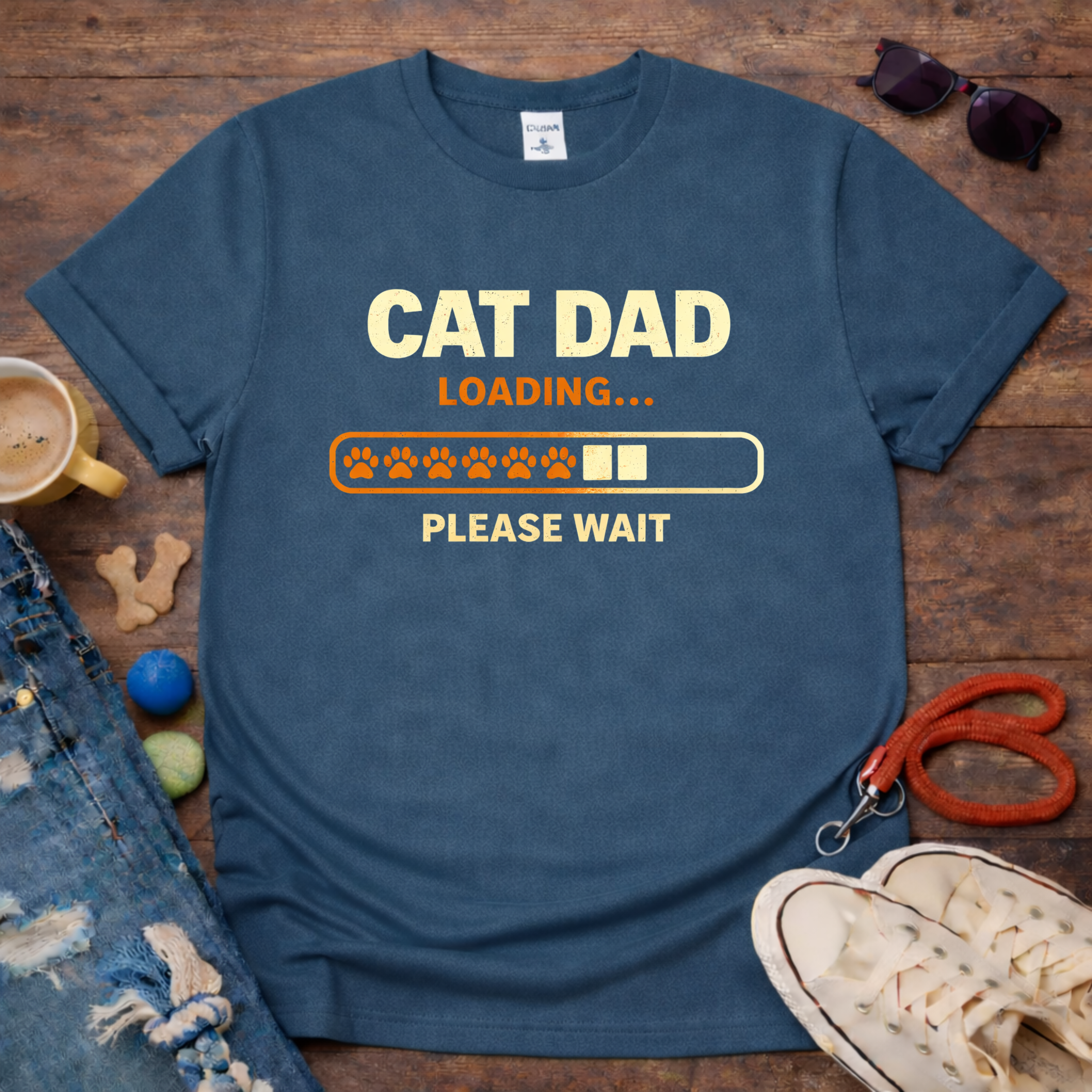 Cat Dad Loading T-Shirt