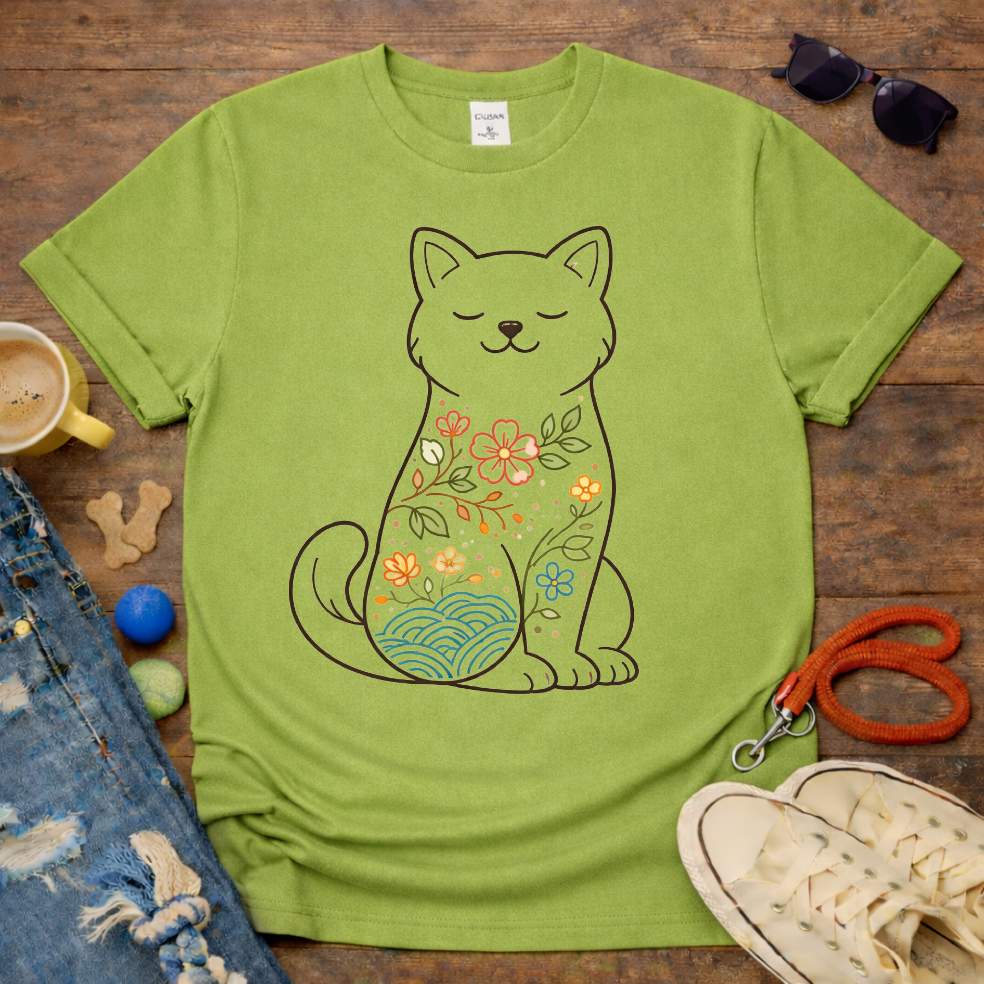 Floral Dog T-Shirt