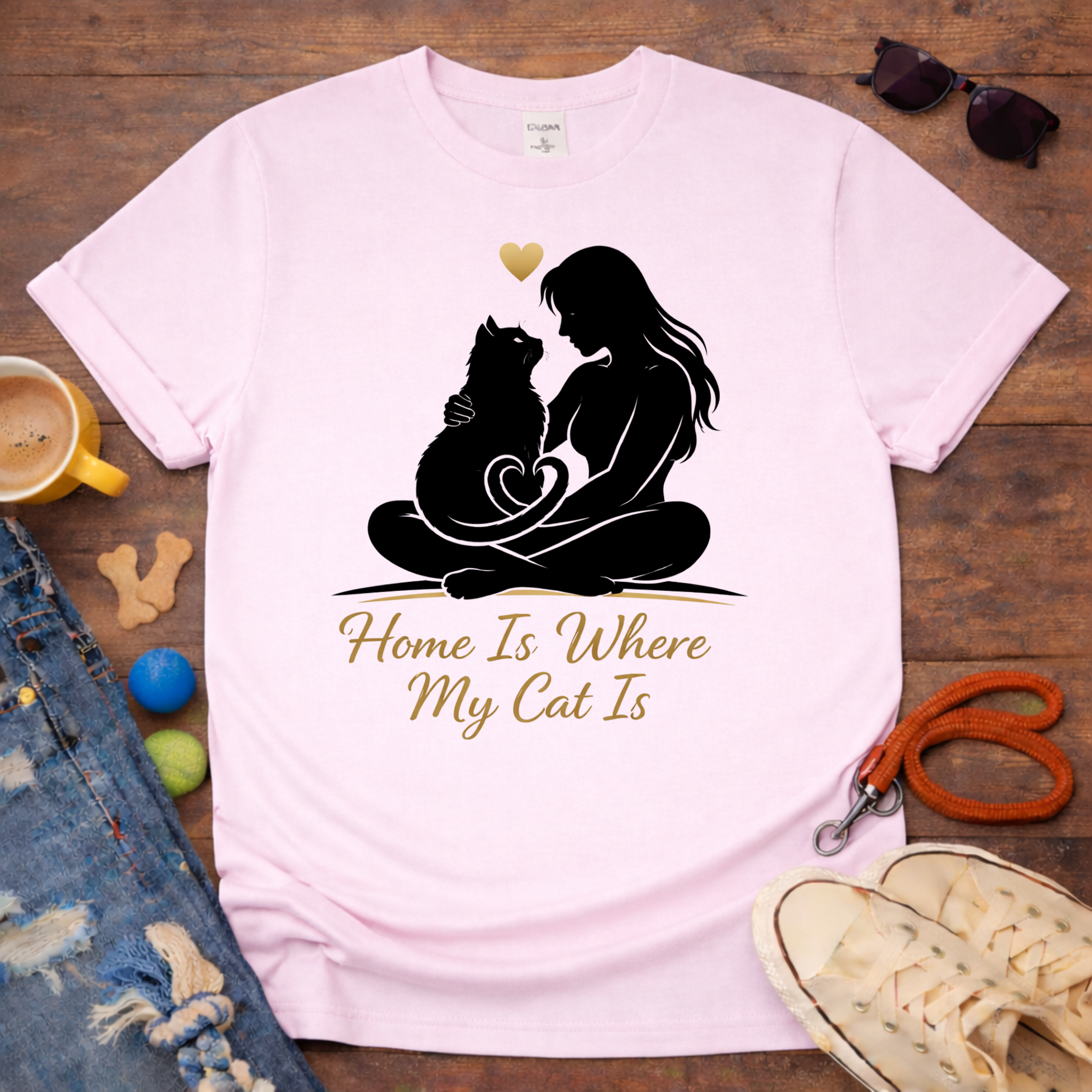 Home is Where My Cat is T-Shirt