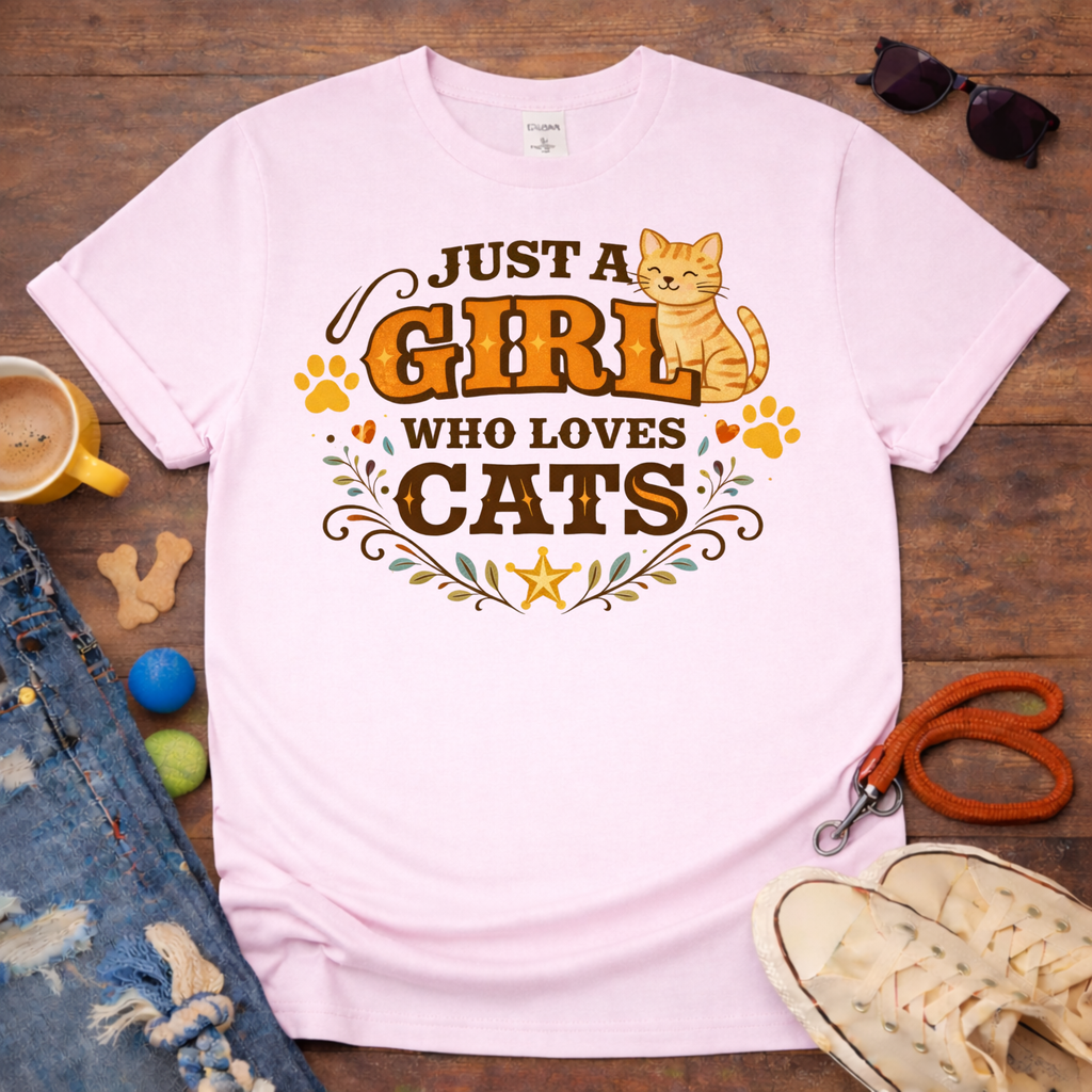 Girls Who Loves Cats II T-Shirt