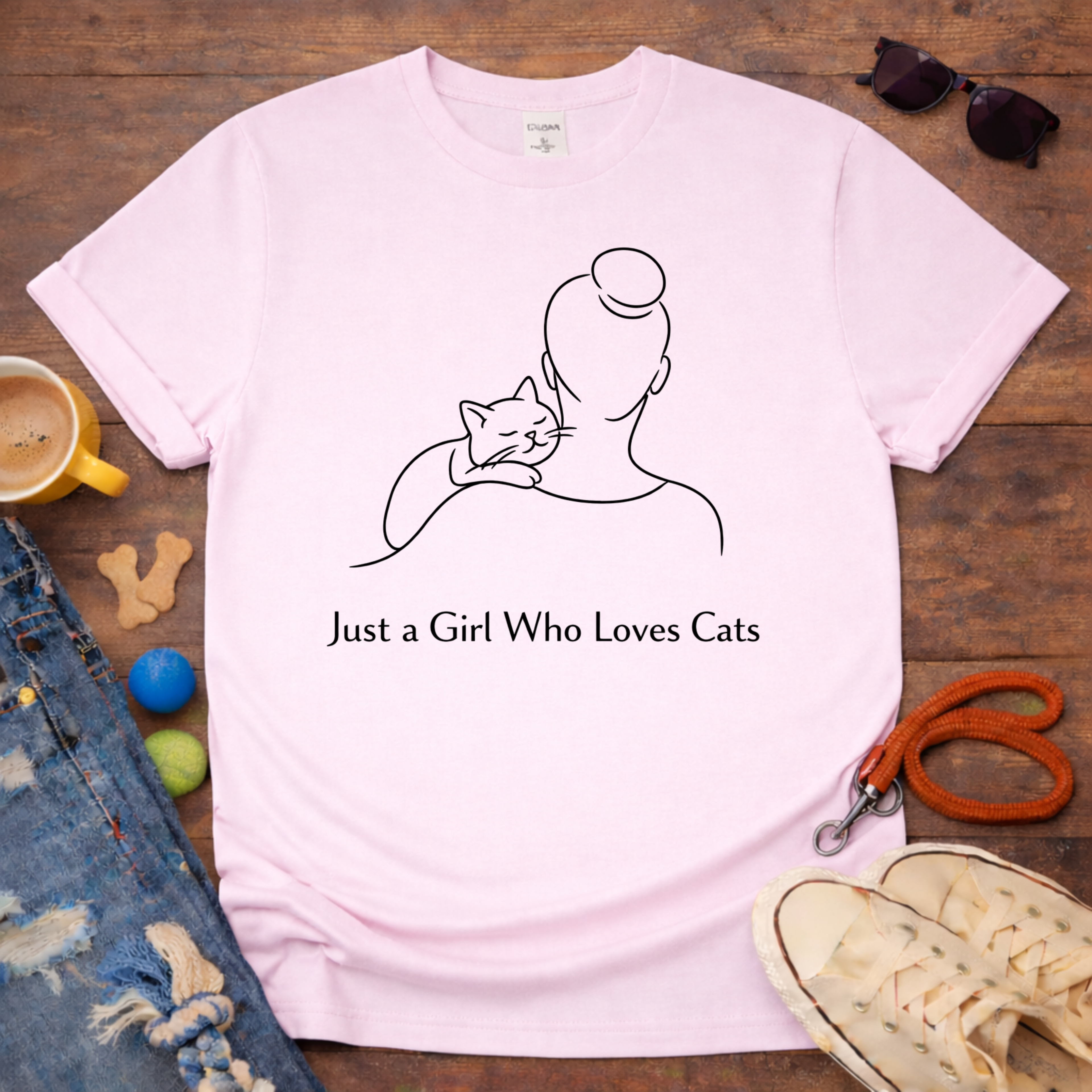 Girl who loves cats T-Shirt