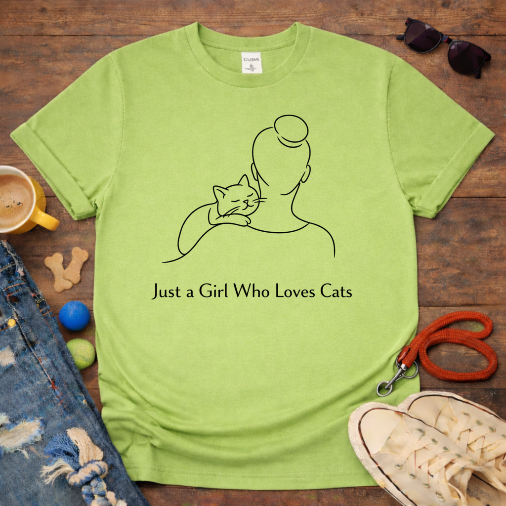 Girl who loves cats T-Shirt