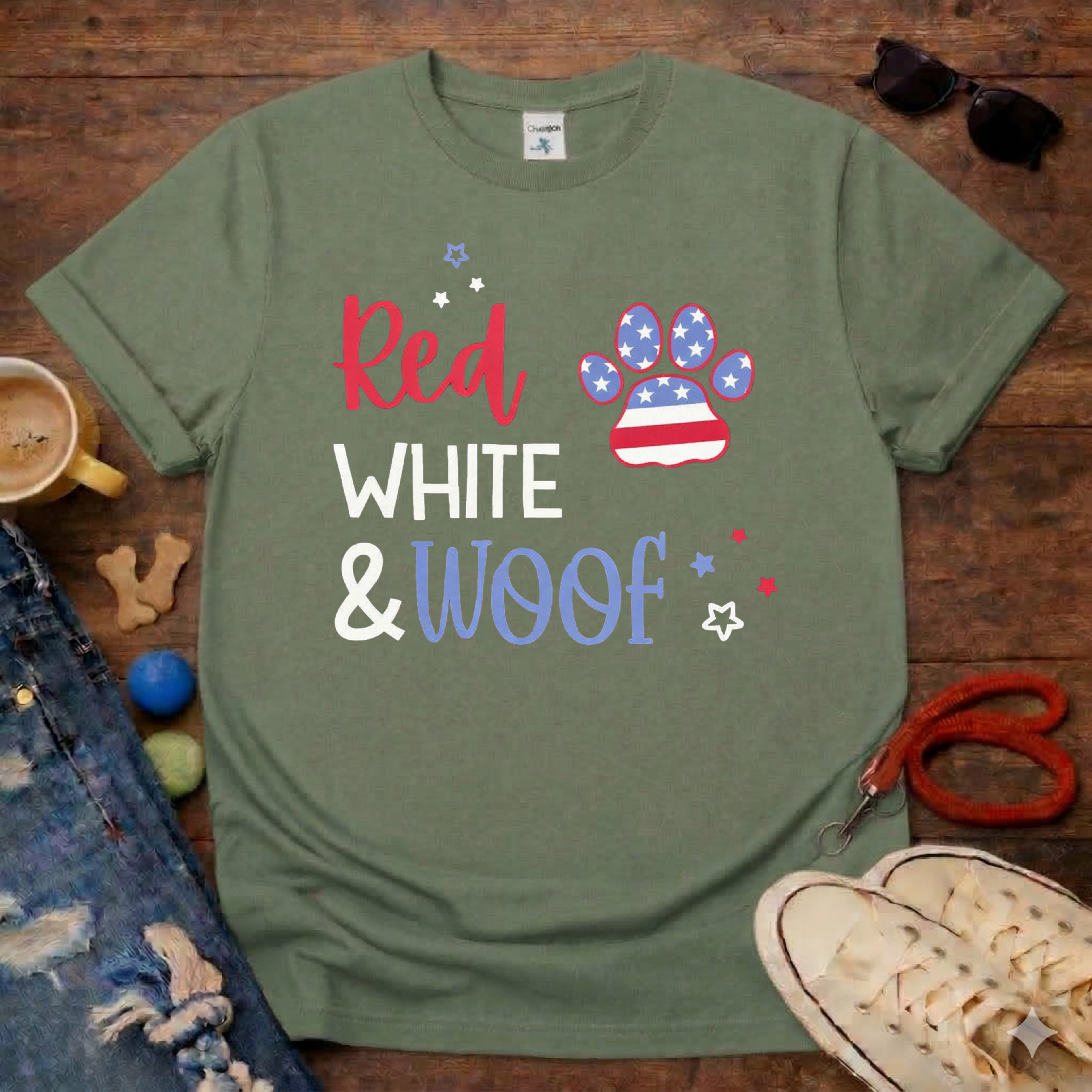 Red White & Woof 3 T-Shirt