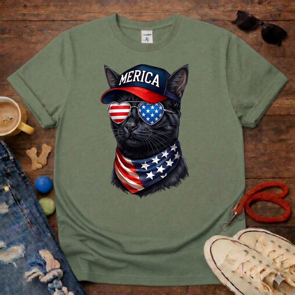 Merica Cat T-Shirt