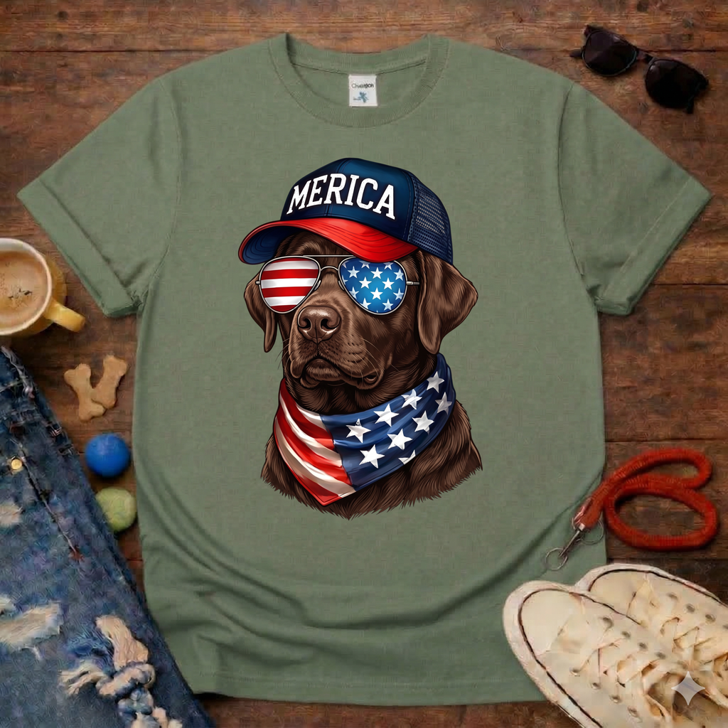 Merica Dog T-Shirt
