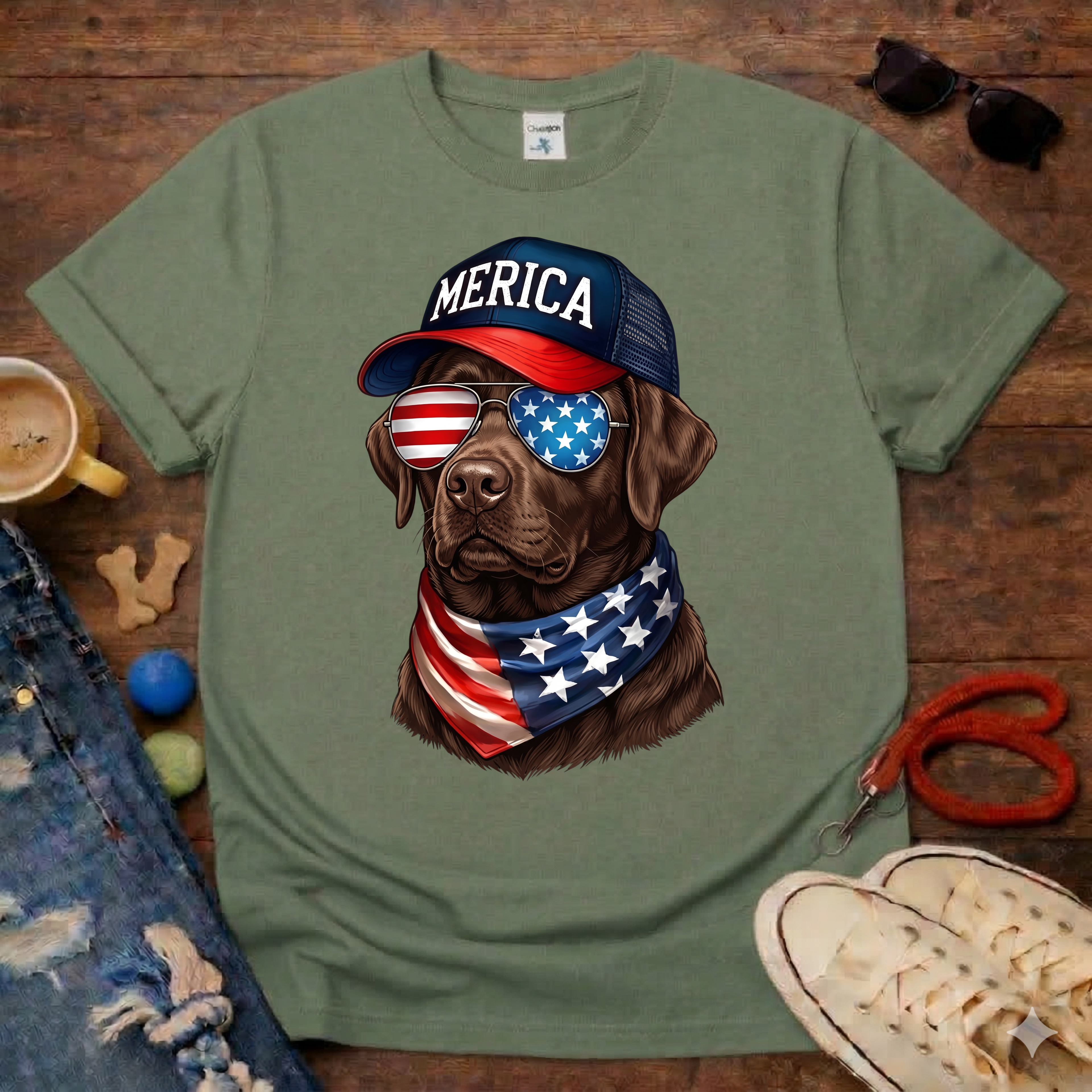 Merica Dog T-Shirt