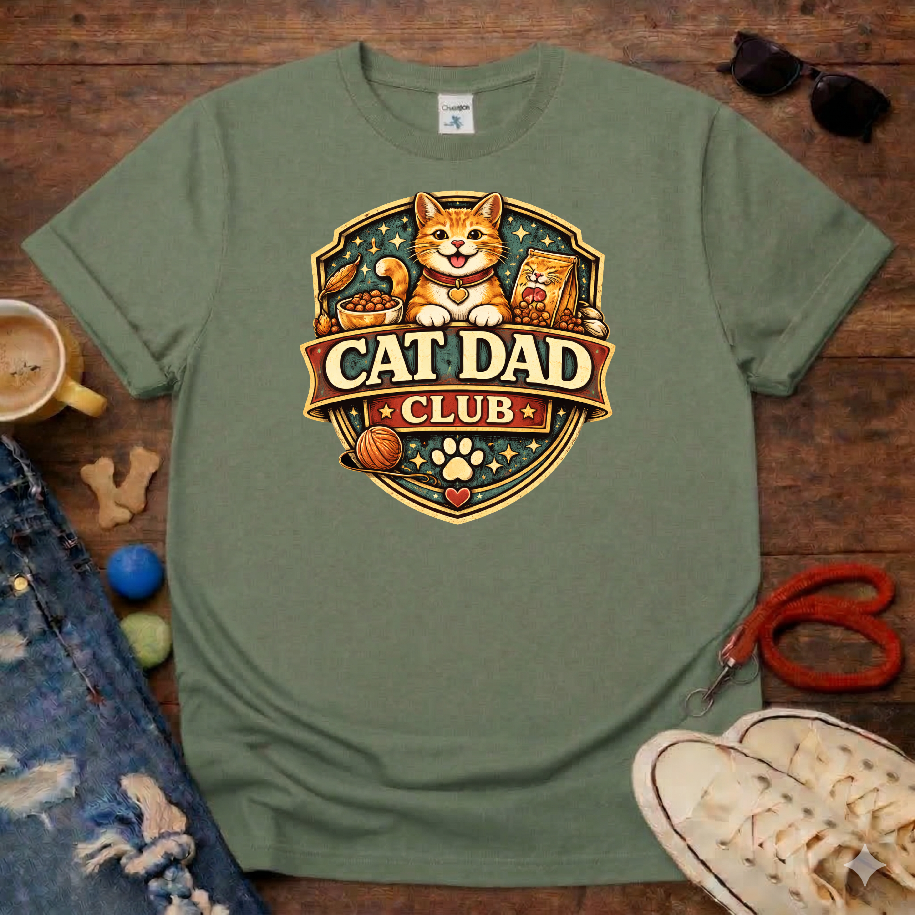 Cat Dad Club T-Shirt