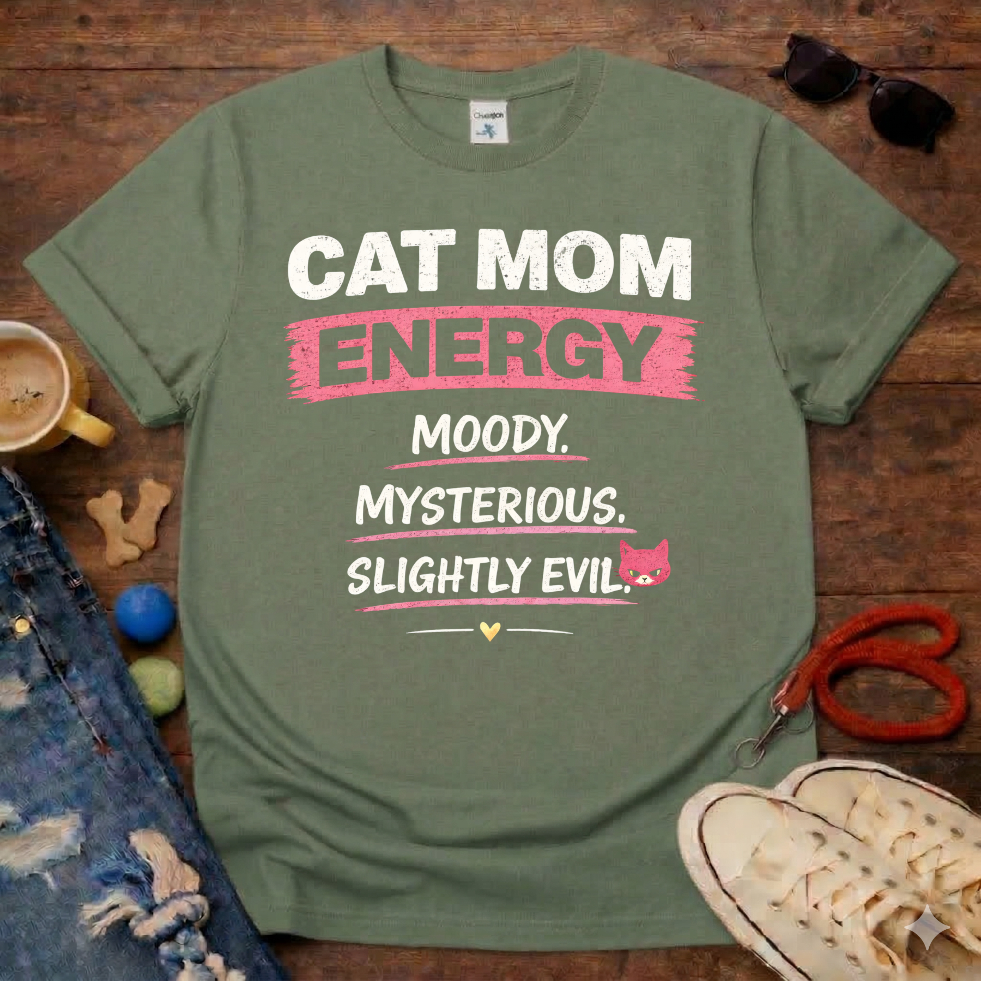 Cat Mom Energy T-Shirt