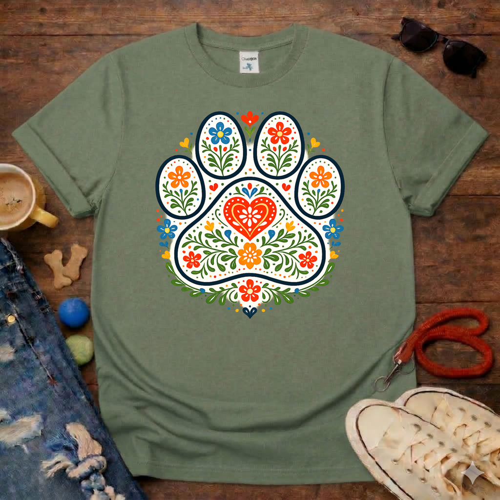 Floral Paw T-Shirt