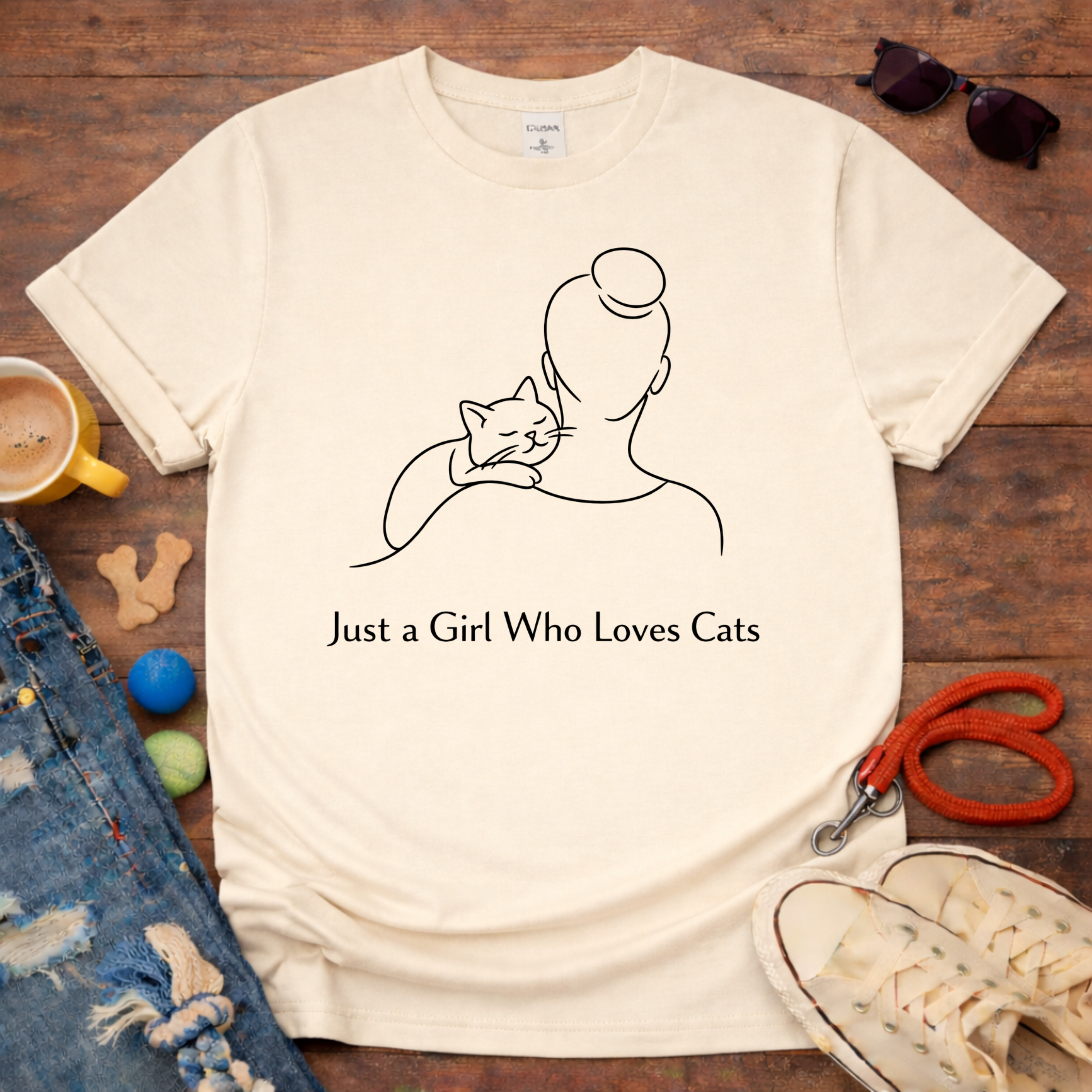 Girl who loves cats T-Shirt