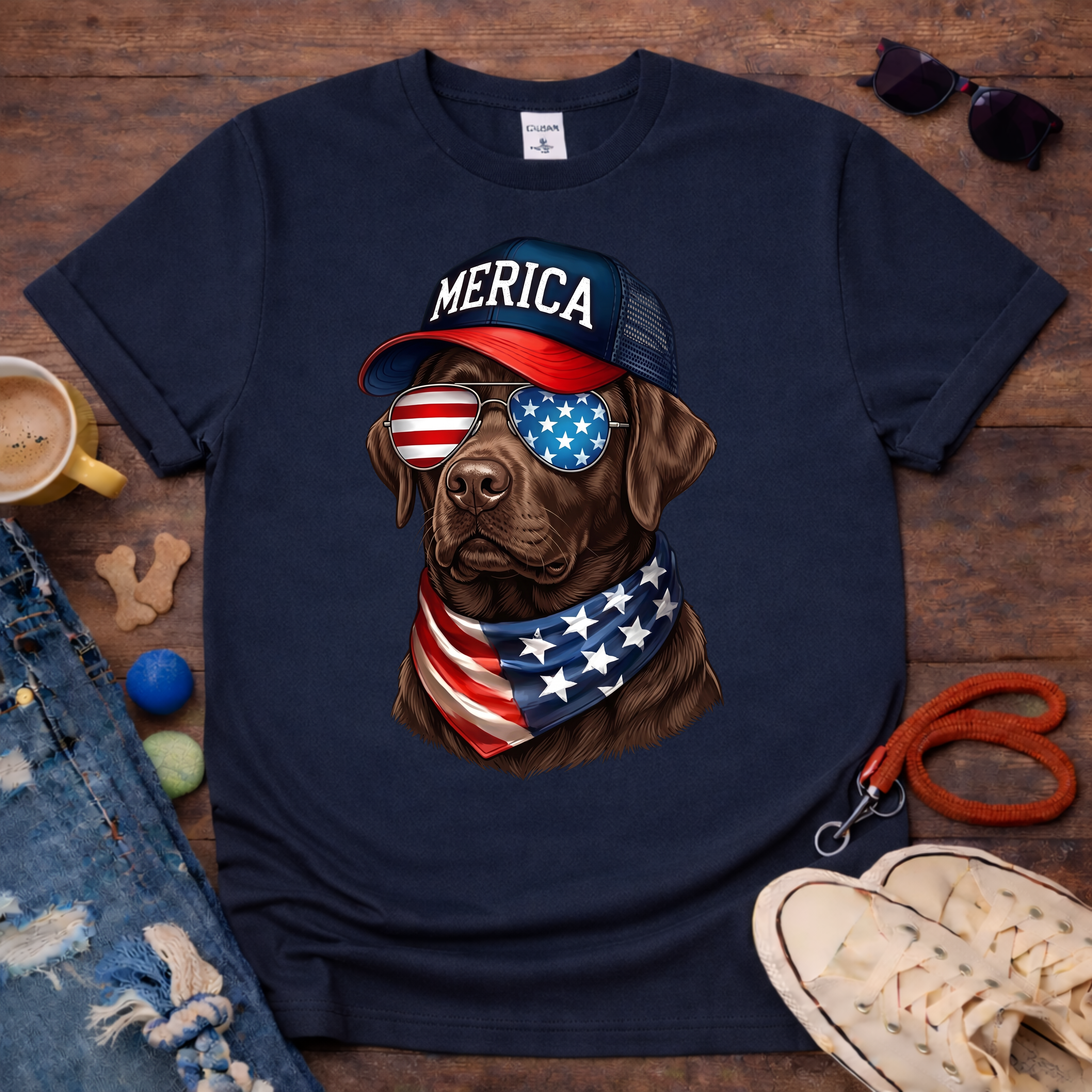 Merica Dog T-Shirt