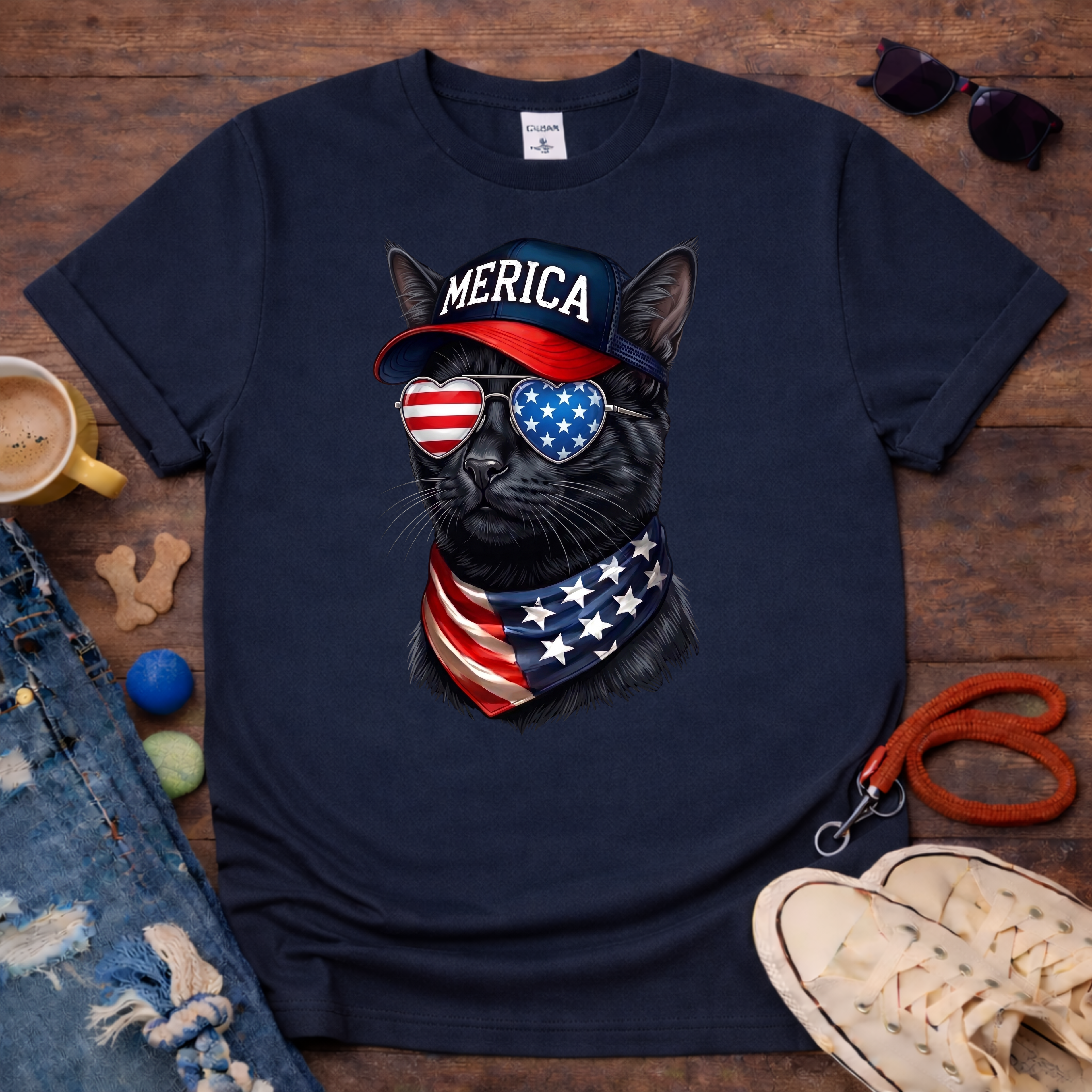 Merica Cat T-Shirt