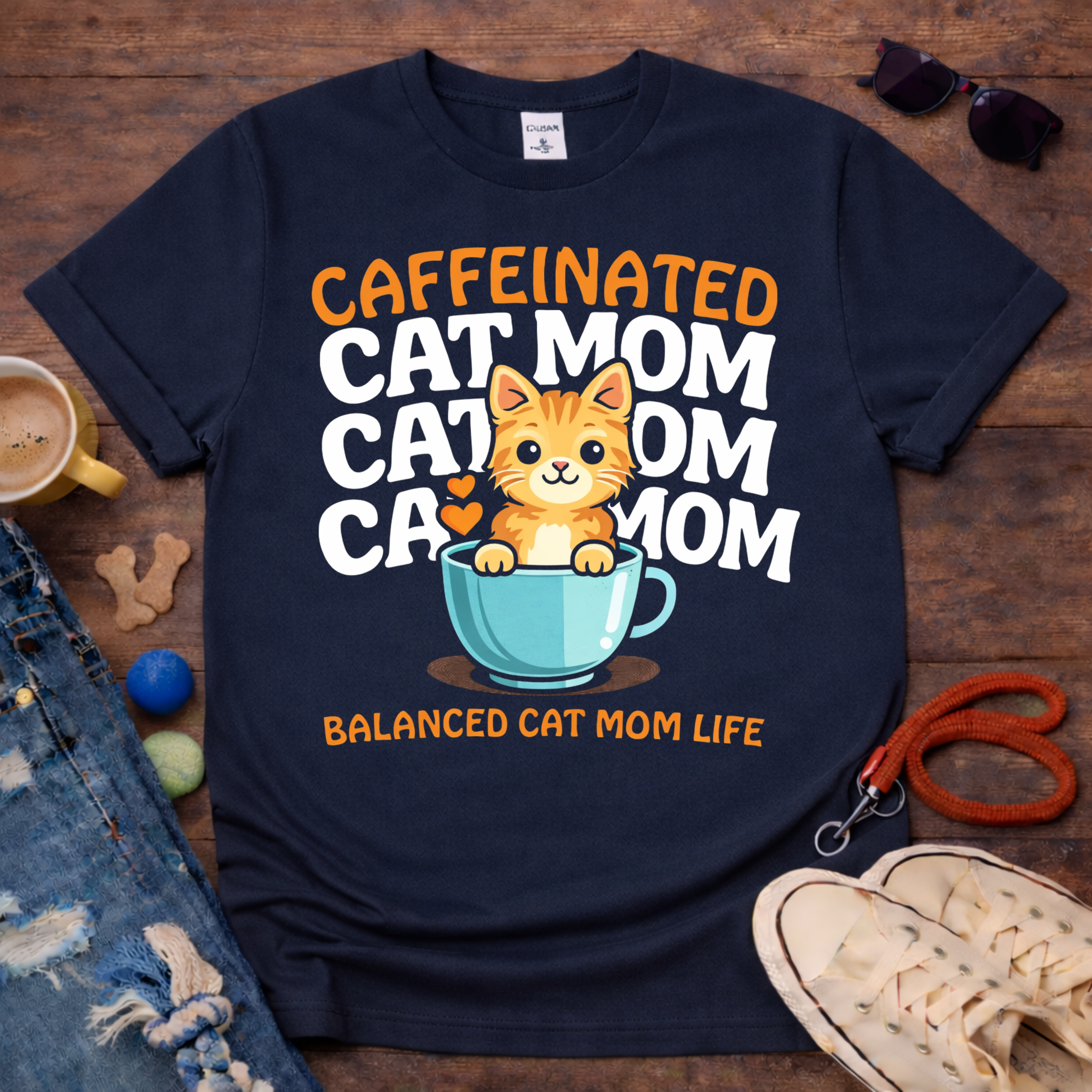 😸☕Coffee and Cat T-Shirt☕😸