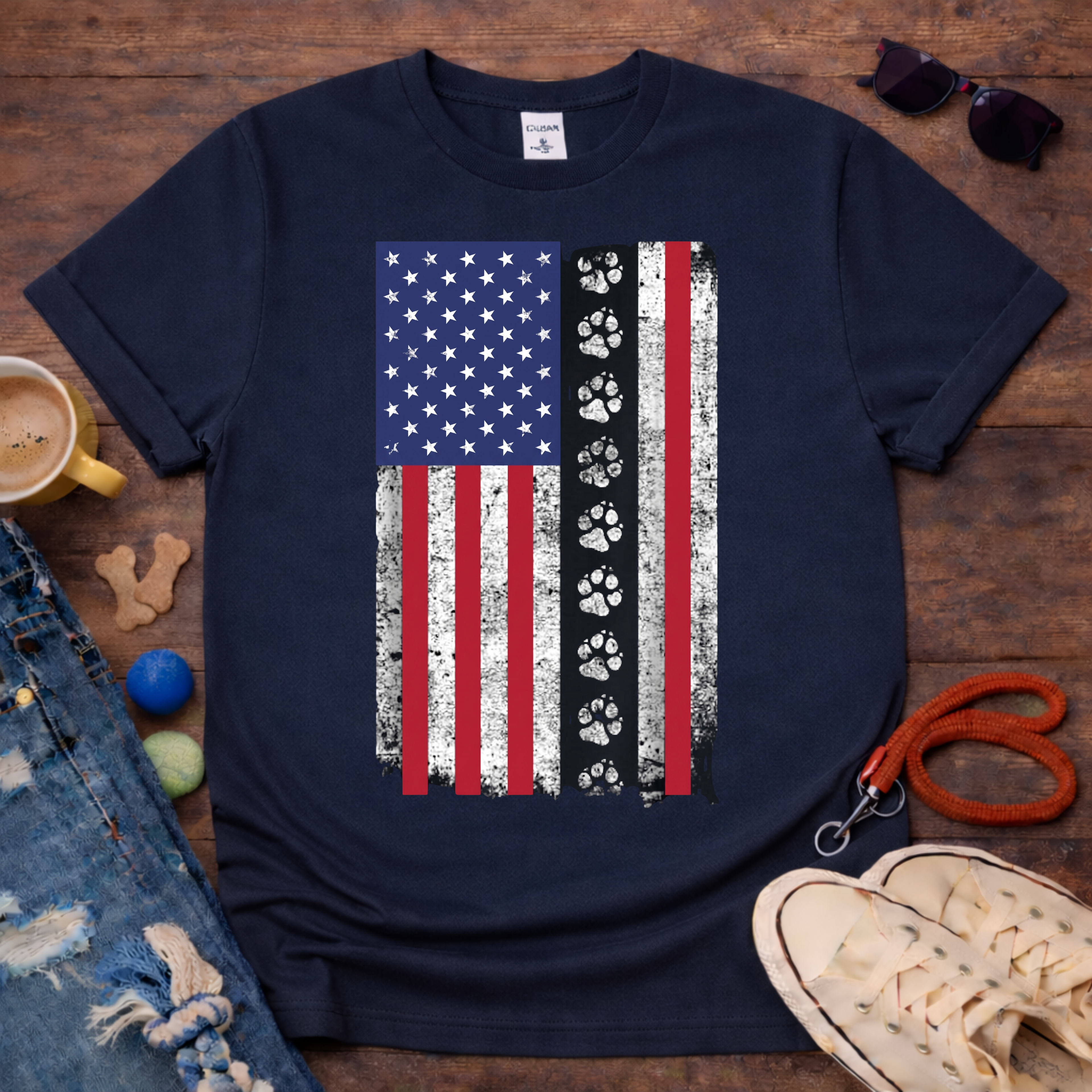 Flag & Paw T-Shirt