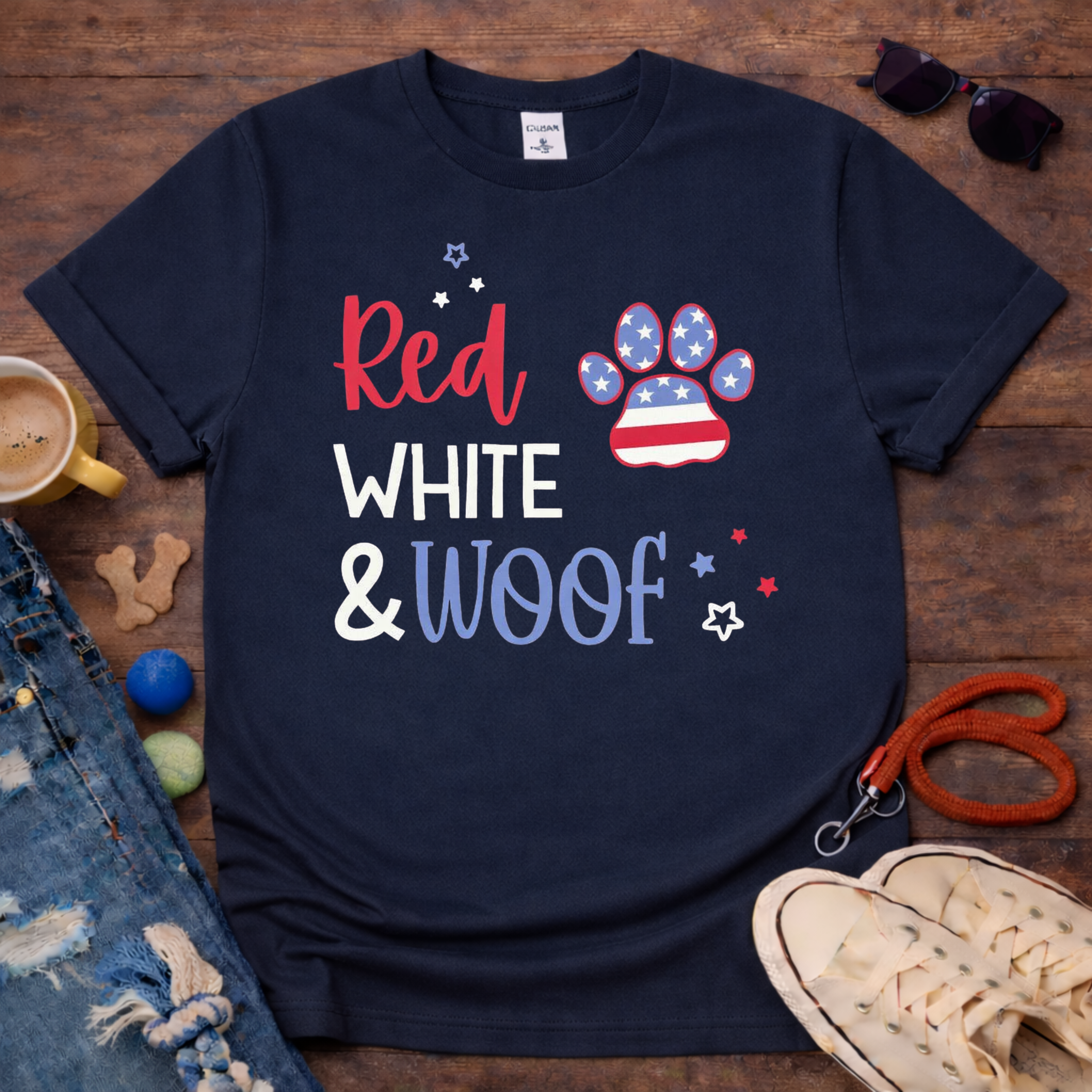 Red White & Woof 3 T-Shirt