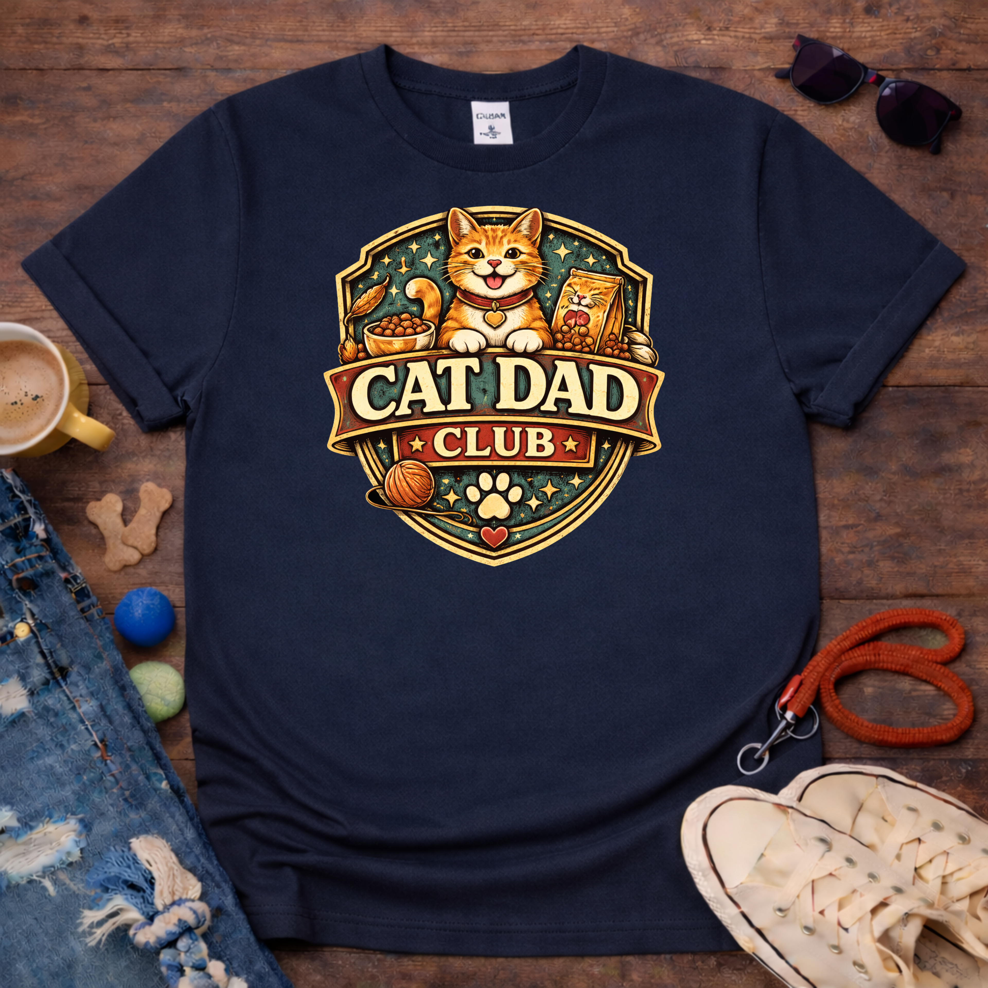 Cat Dad Club T-Shirt