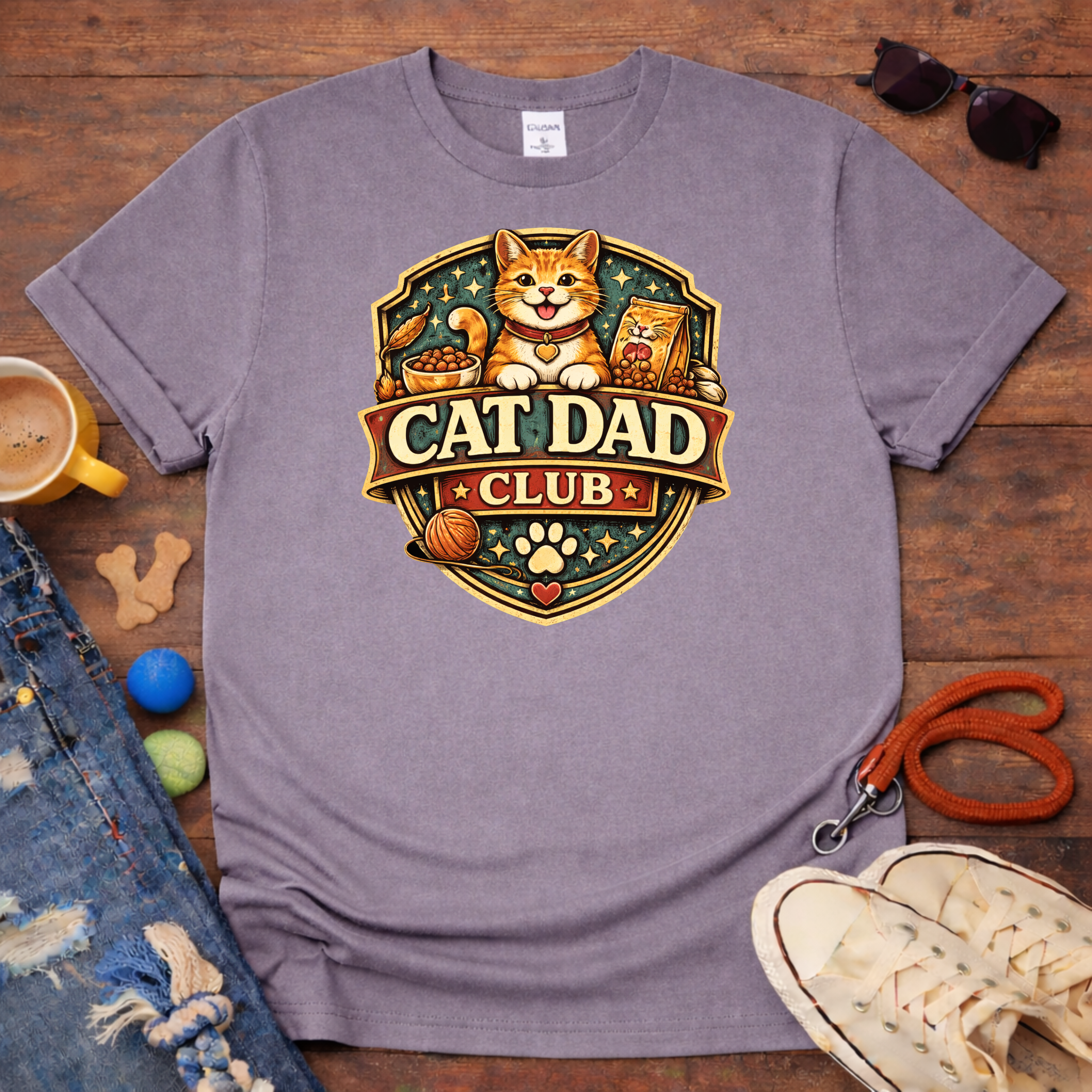 Cat Dad Club T-Shirt