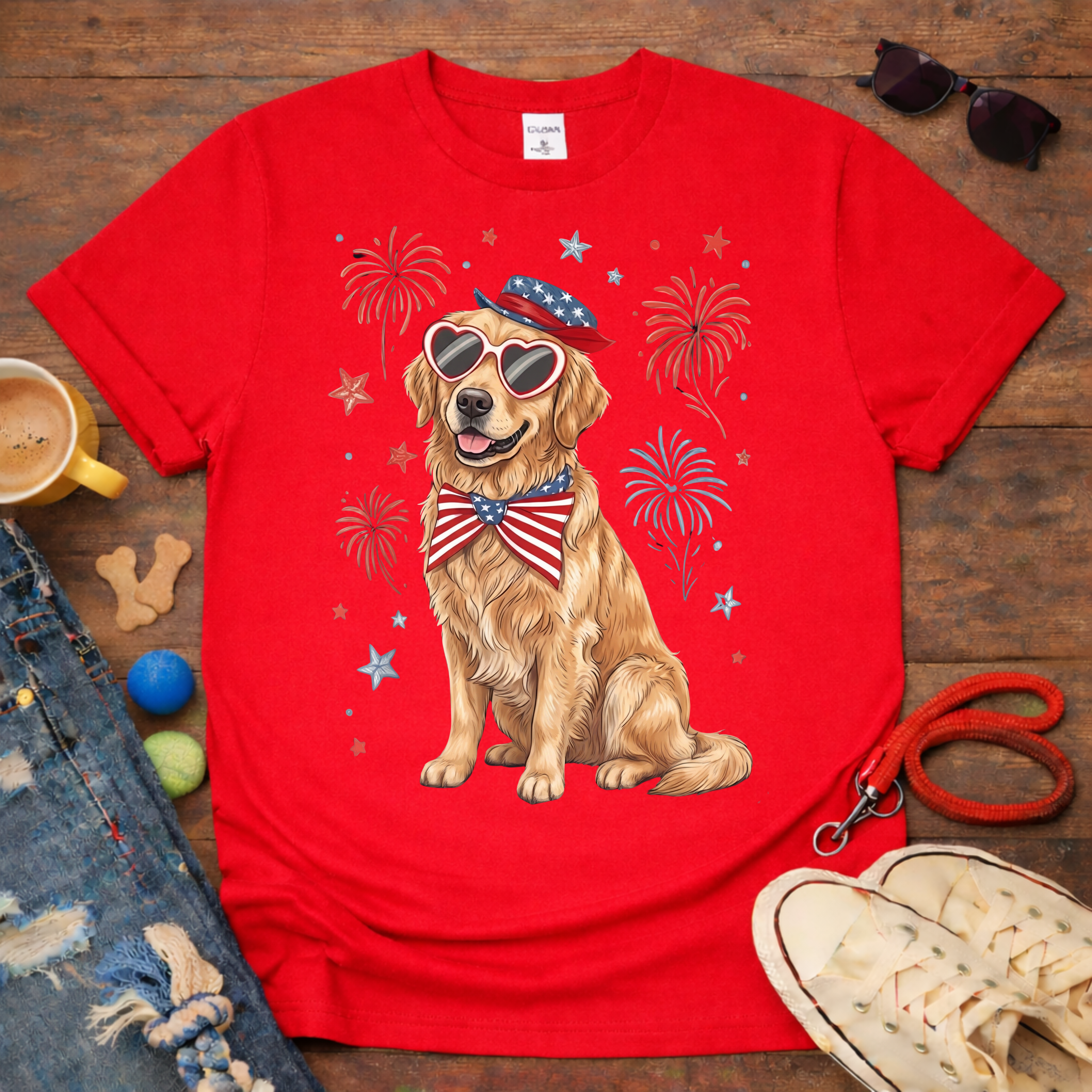 Golden & Fireworks T-Shirt