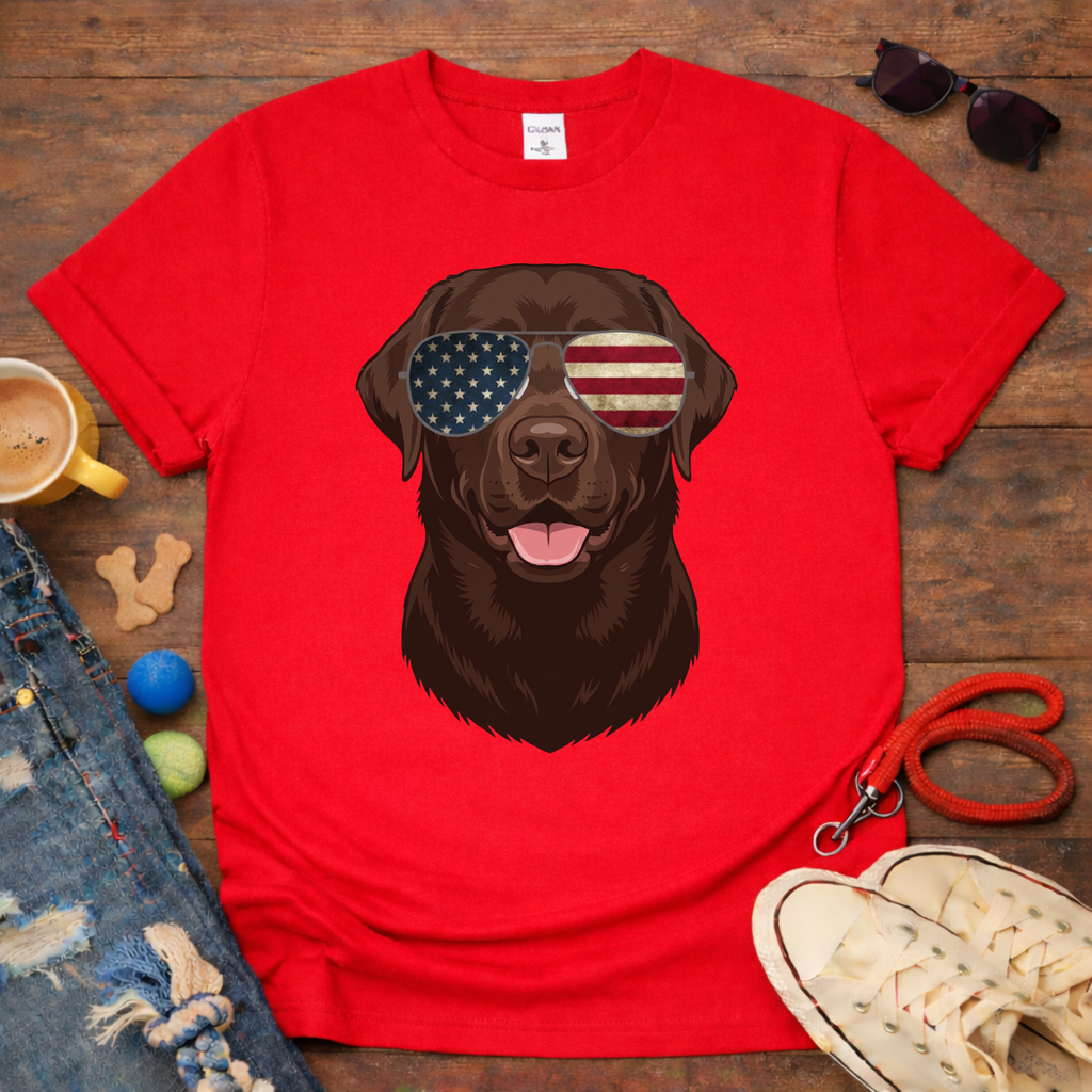 Choco Lab with Glasses T-Shirt
