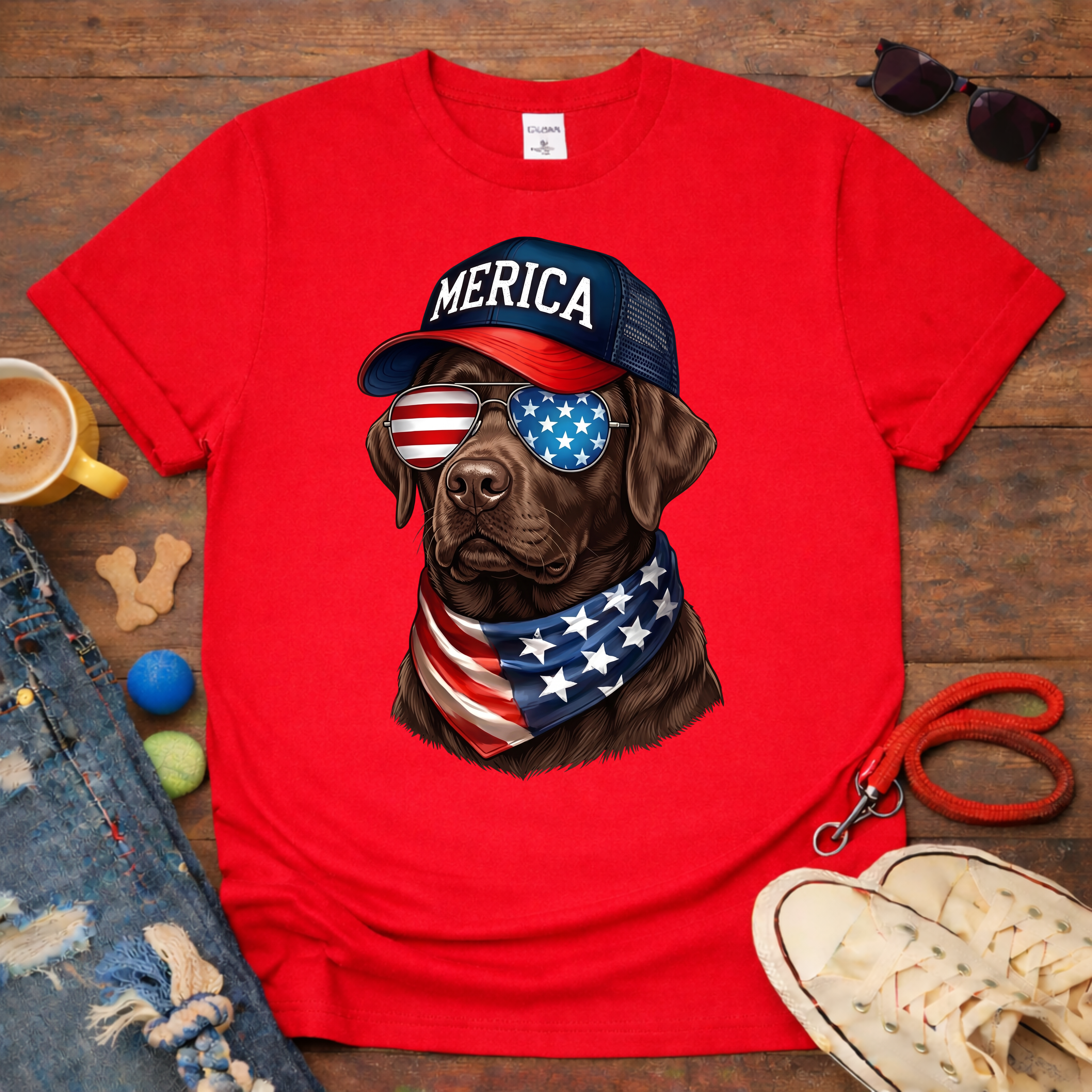 Merica Dog T-Shirt