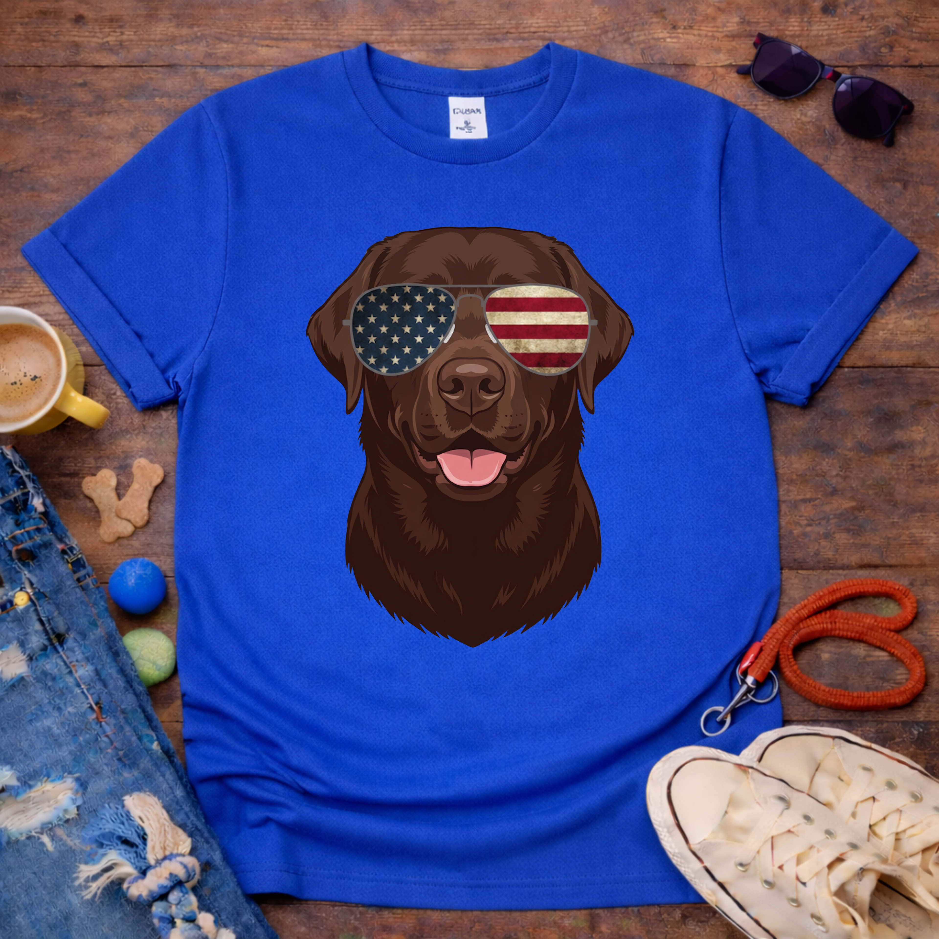 Choco Lab with Glasses T-Shirt