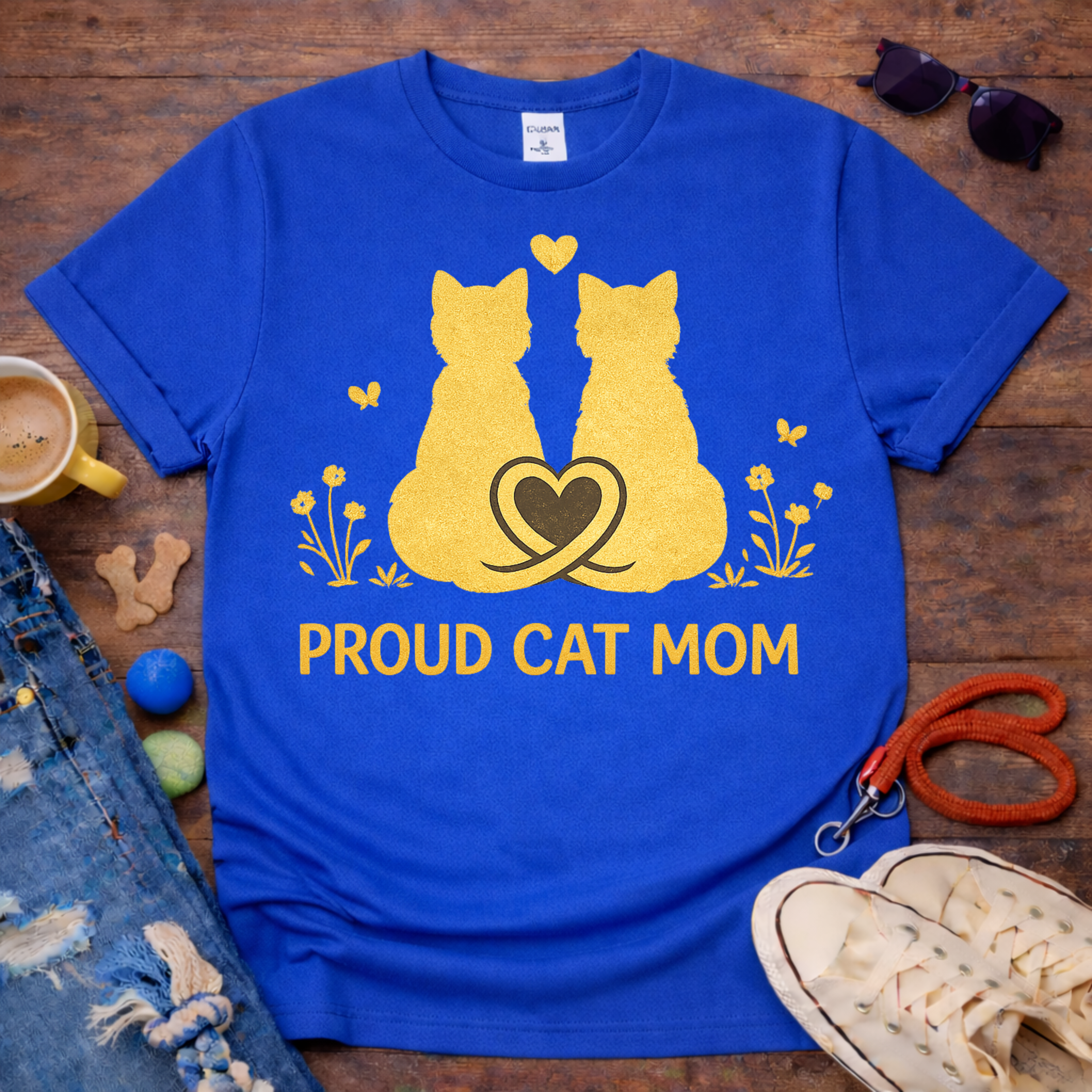 Cat mom T-shirt
