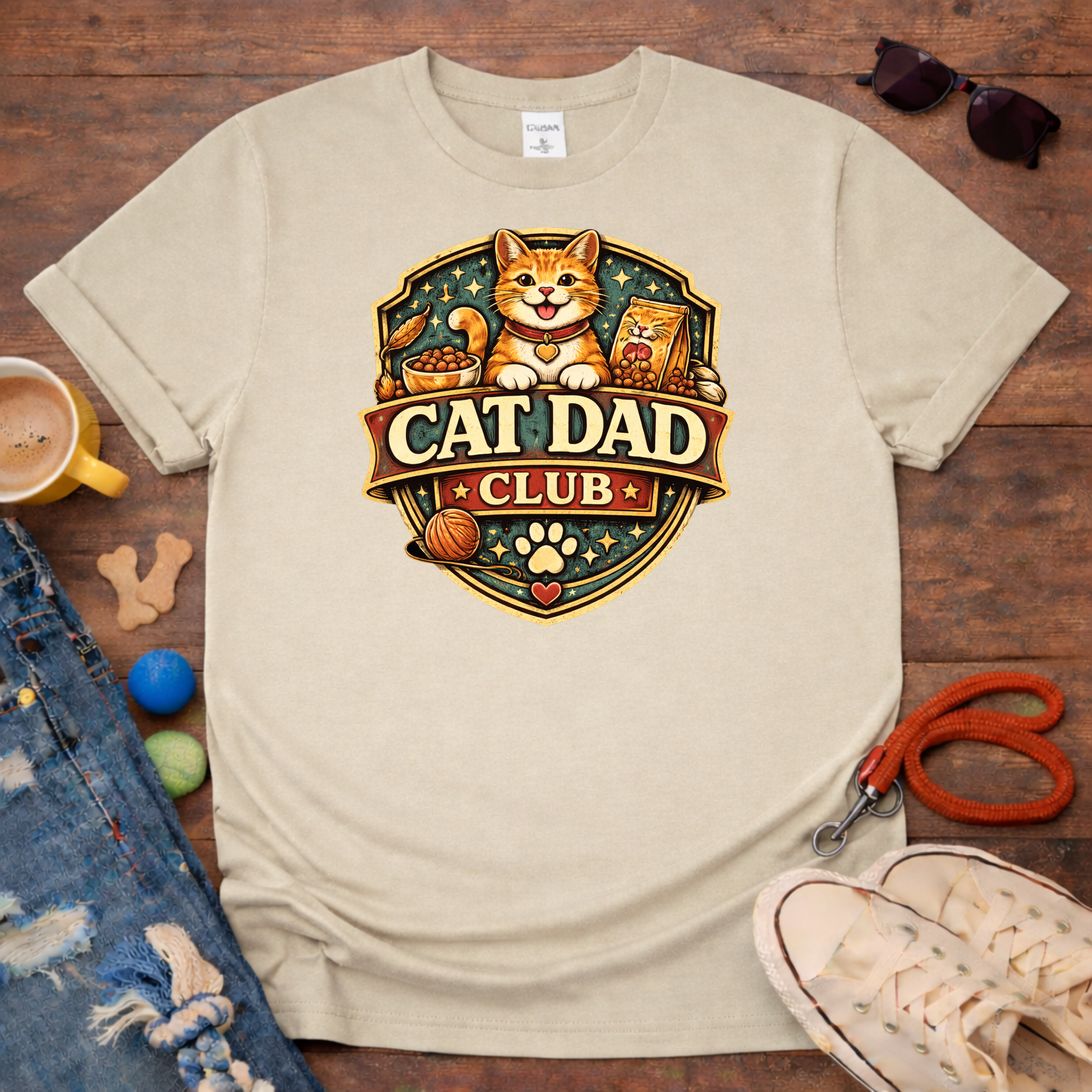 Cat Dad Club T-Shirt