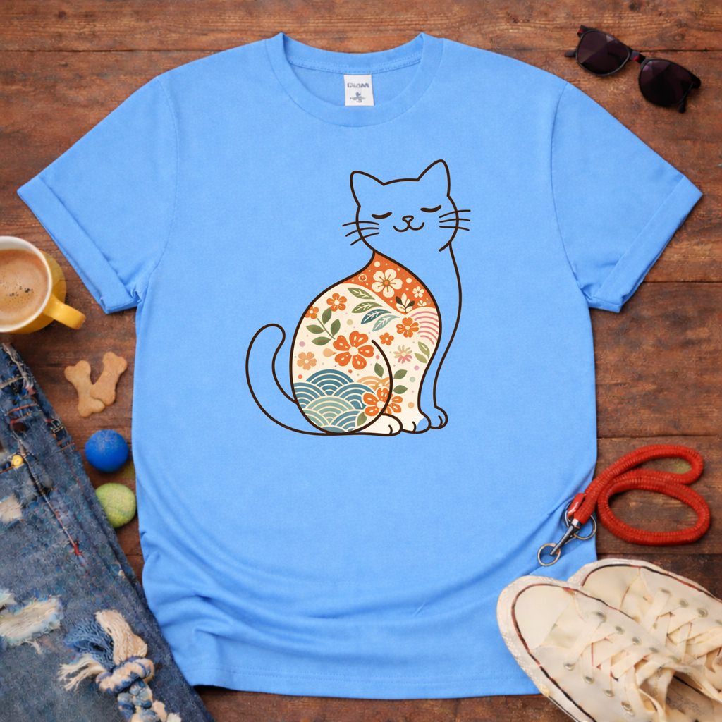Floral cat T-Shirt