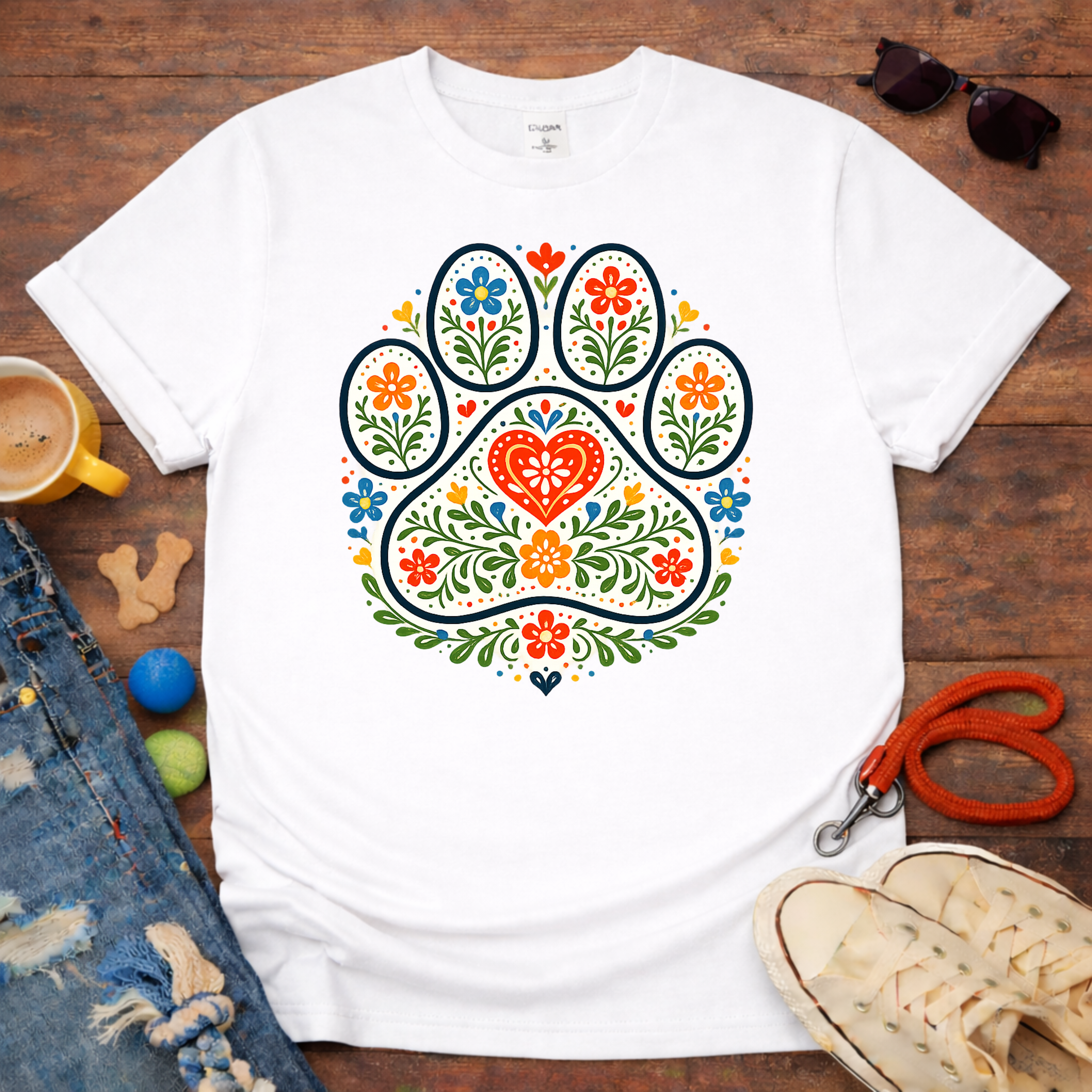 Floral Paw T-Shirt