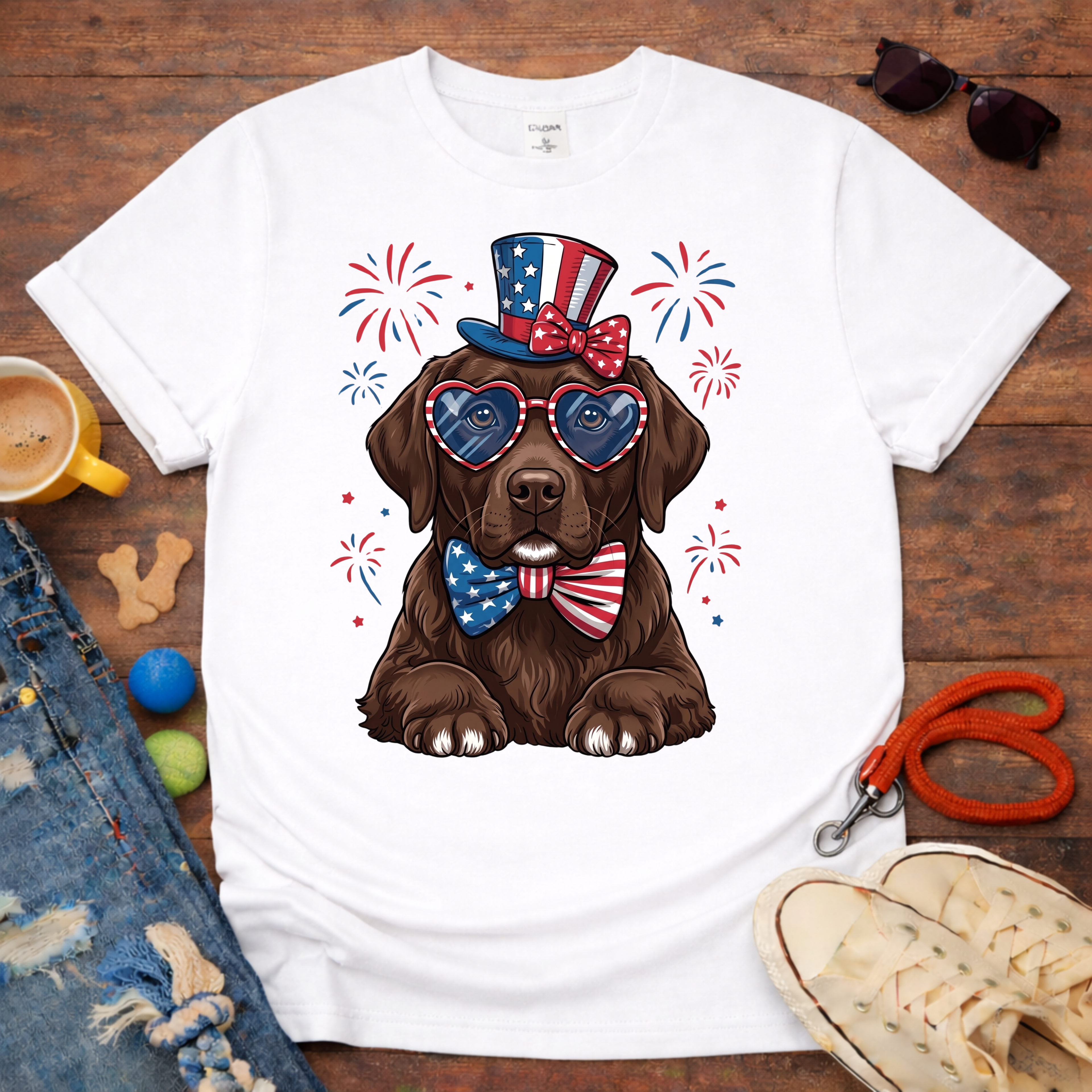 Choco Lab with Hat T-Shirt