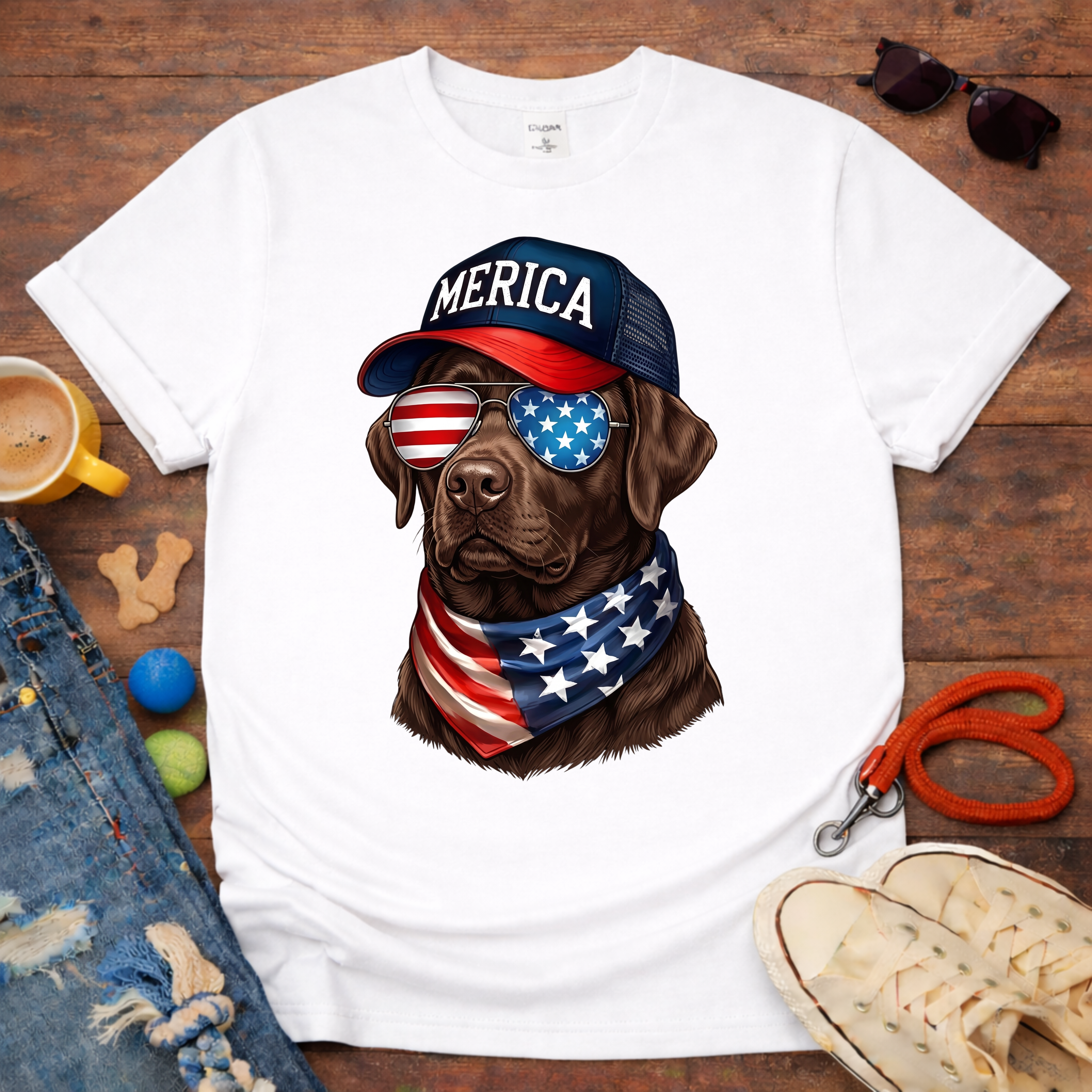 Merica Dog T-Shirt