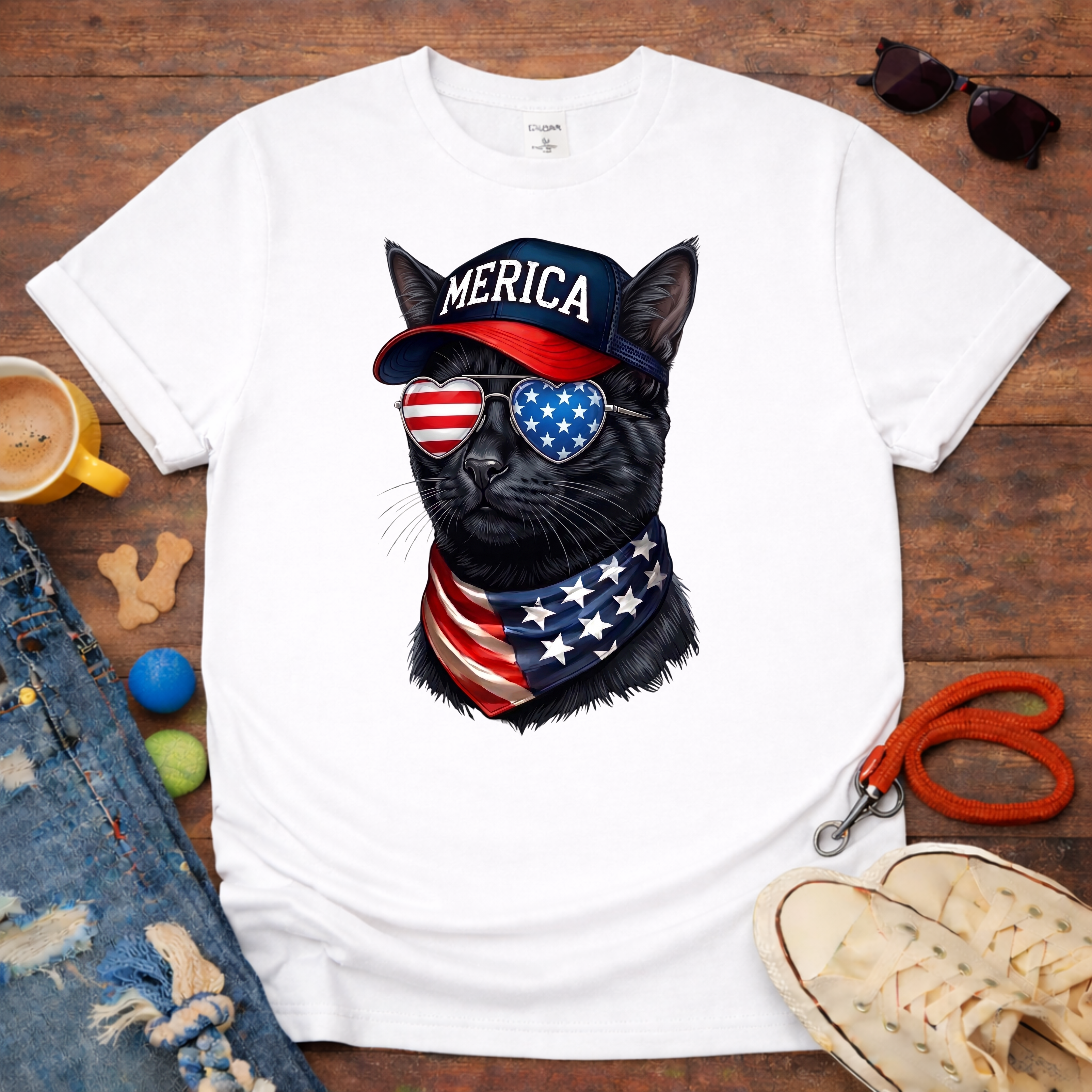 Merica Cat T-Shirt