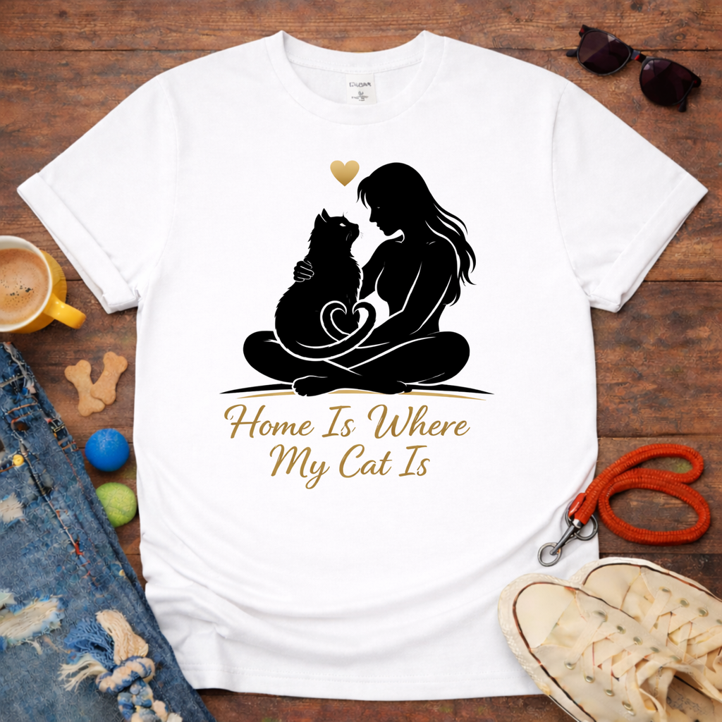 Home is Where My Cat is T-Shirt