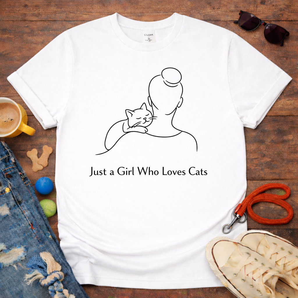 Girl who loves cats T-Shirt