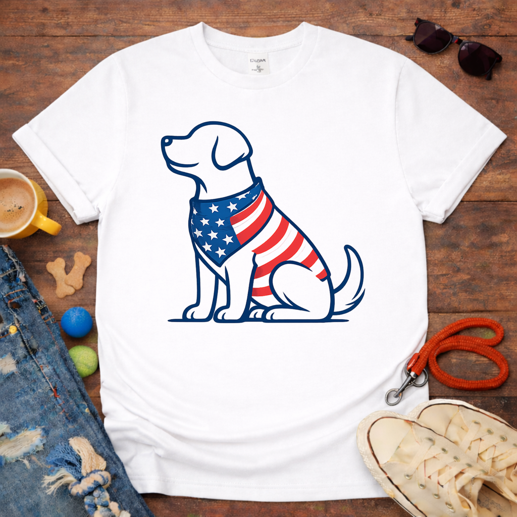 Dog and Flag T-Shirt